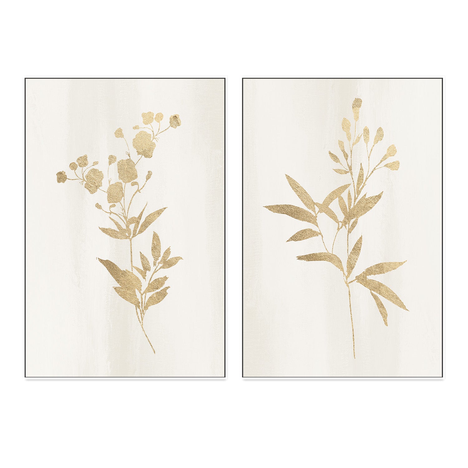 wall-art-print-canvas-poster-framed-Golden Botanical, Style C & D, Set of 2 , By Nina Blue-5