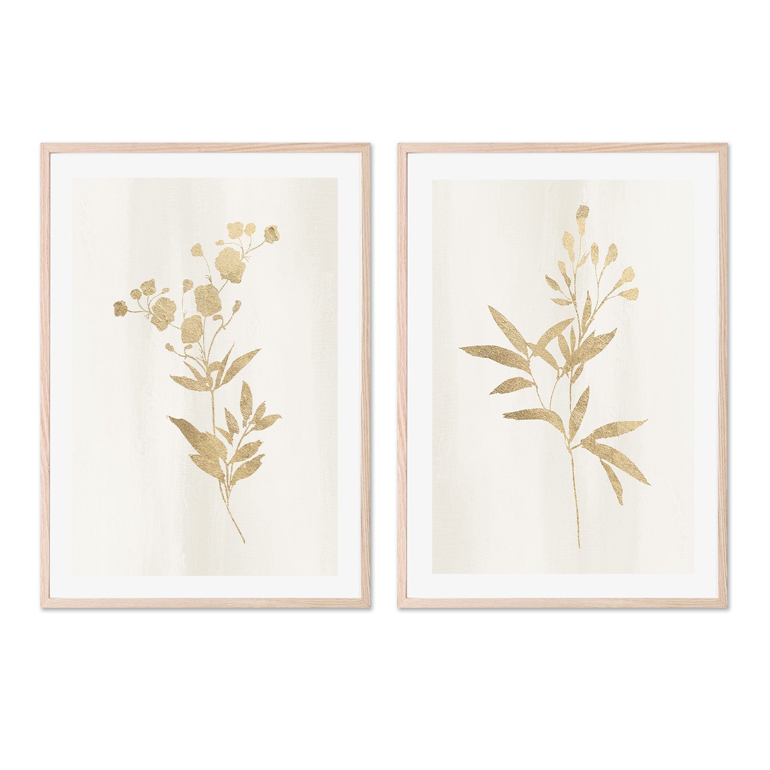 wall-art-print-canvas-poster-framed-Golden Botanical, Style C & D, Set of 2 , By Nina Blue-6