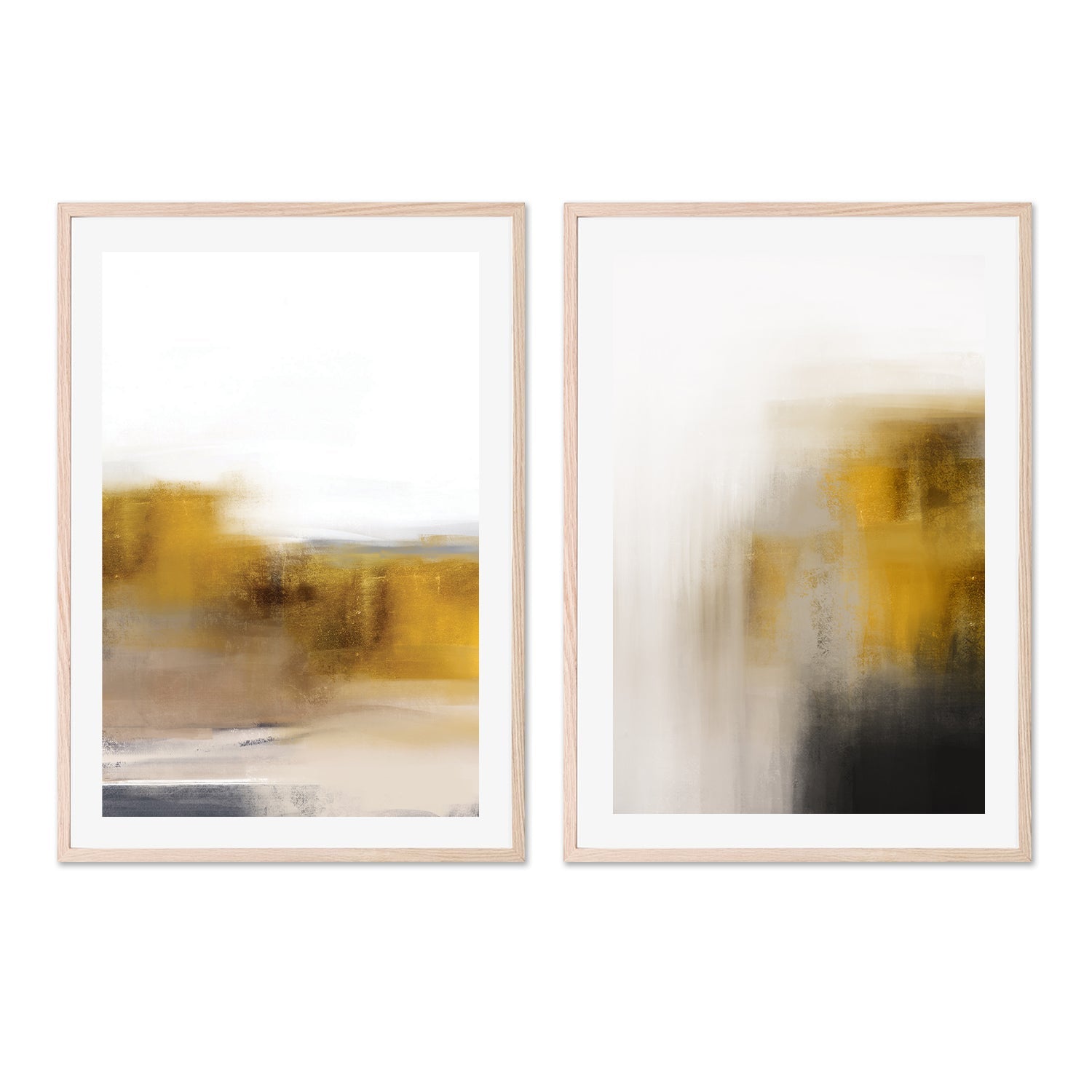 wall-art-print-canvas-poster-framed-Golden Hour, Style A & B, Set of 2-GIOIA-WALL-ART