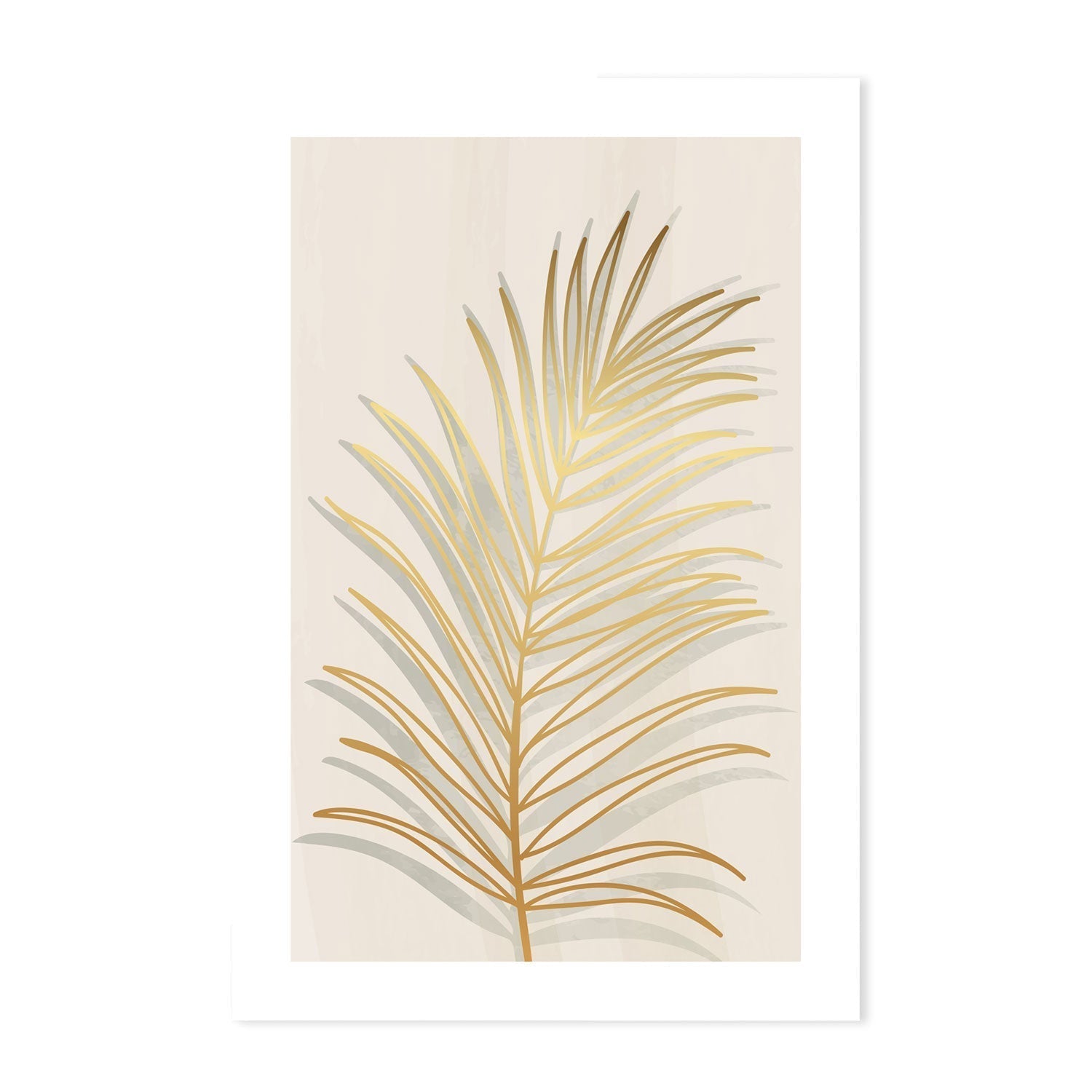 wall-art-print-canvas-poster-framed-Golden Palm Leaf, Style B-GIOIA-WALL-ART