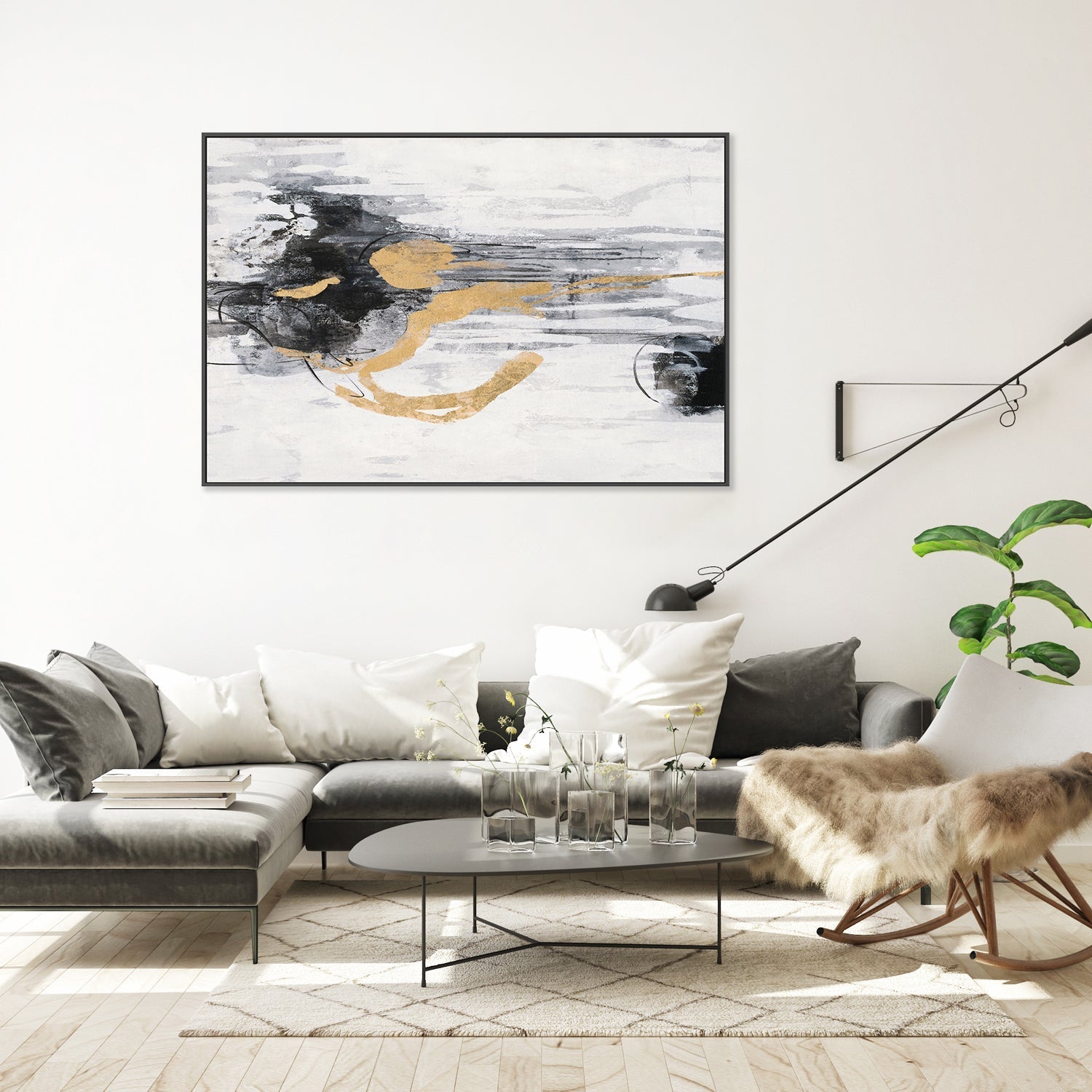 wall-art-print-canvas-poster-framed-Golden Rain, Style A , By Silvia Vassileva-GIOIA-WALL-ART