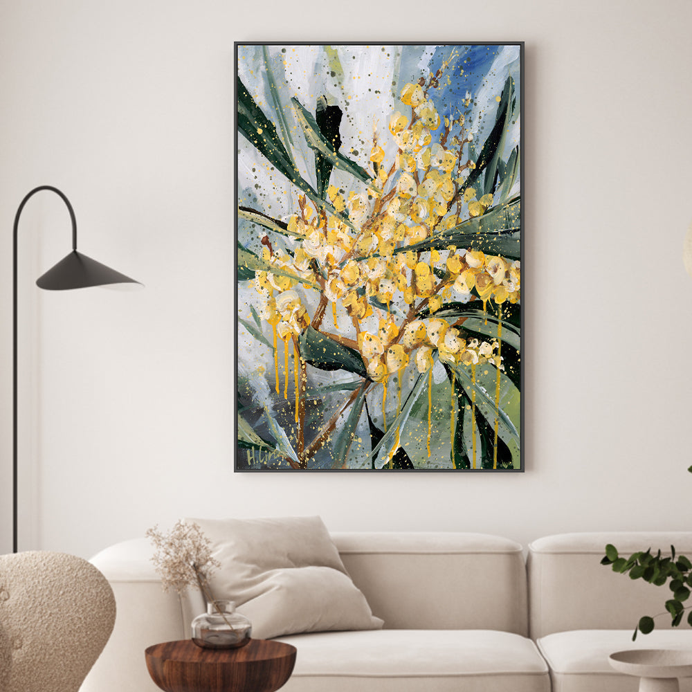 wall-art-print-canvas-poster-framed-Golden Wattle , By Hsin Lin-GIOIA-WALL-ART