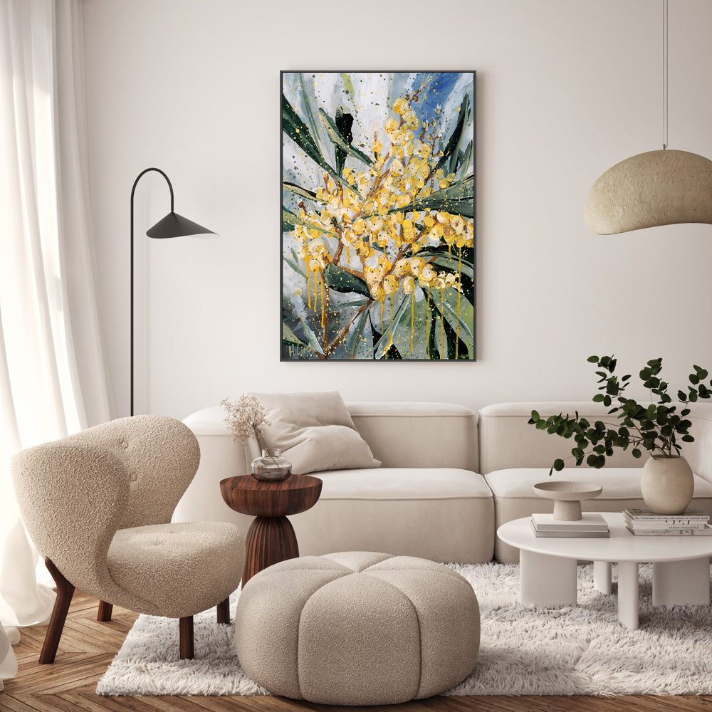 wall-art-print-canvas-poster-framed-Golden Wattle , By Hsin Lin-GIOIA-WALL-ART