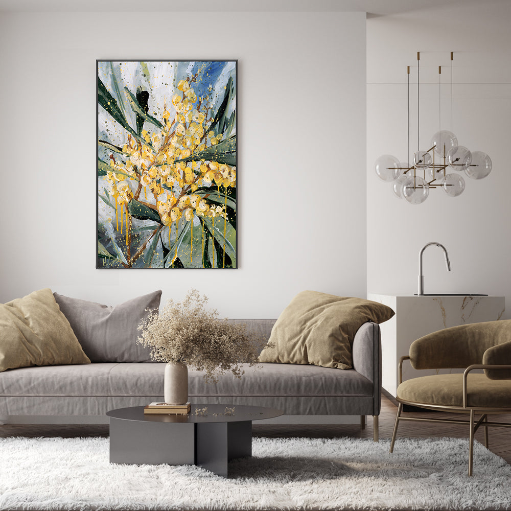 wall-art-print-canvas-poster-framed-Golden Wattle , By Hsin Lin-GIOIA-WALL-ART