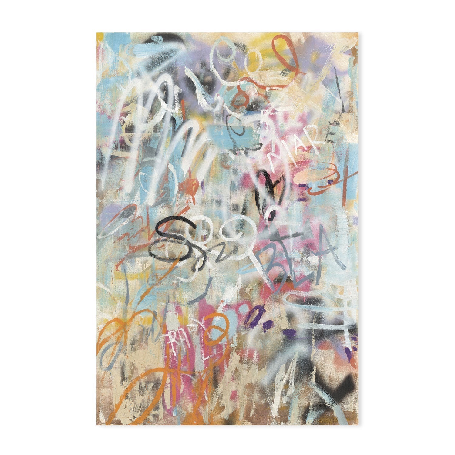 wall-art-print-canvas-poster-framed-Graffiti Love, Style B , By Danhui Nai-GIOIA-WALL-ART