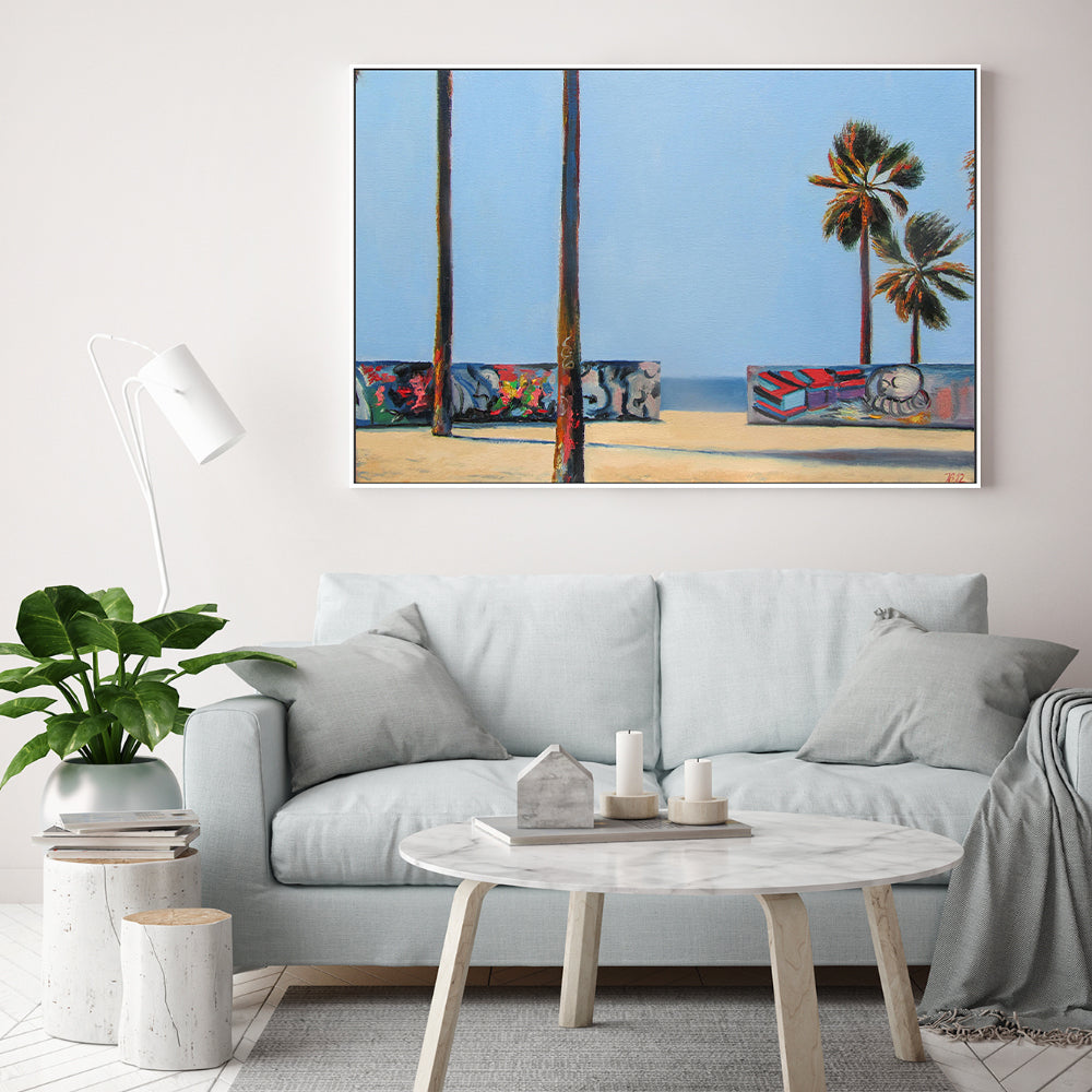 wall-art-print-canvas-poster-framed-Graffiti Wall And Ocean , By Ieva Baklane-GIOIA-WALL-ART