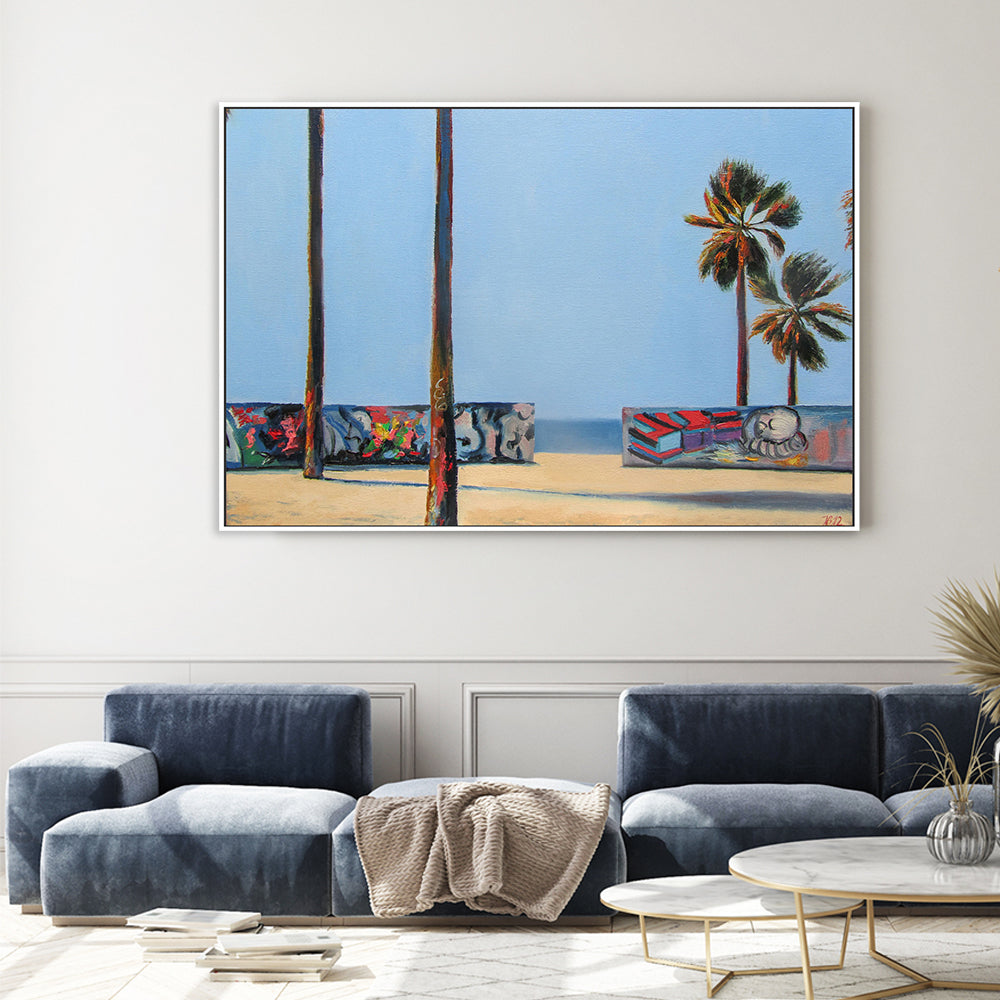 wall-art-print-canvas-poster-framed-Graffiti Wall And Ocean , By Ieva Baklane-GIOIA-WALL-ART