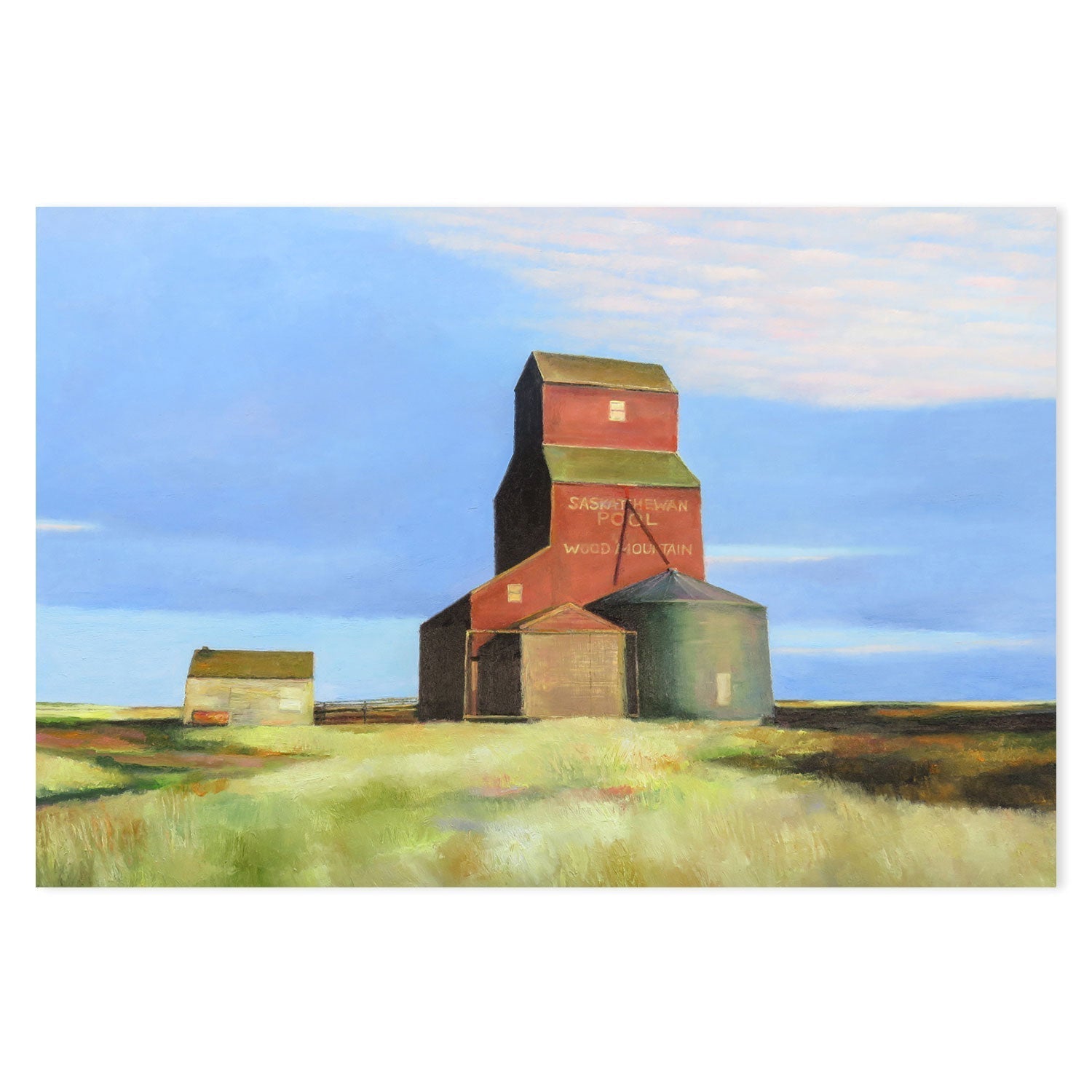 wall-art-print-canvas-poster-framed-Grain Elevator In The Evening Sun , By Ieva Baklane-GIOIA-WALL-ART