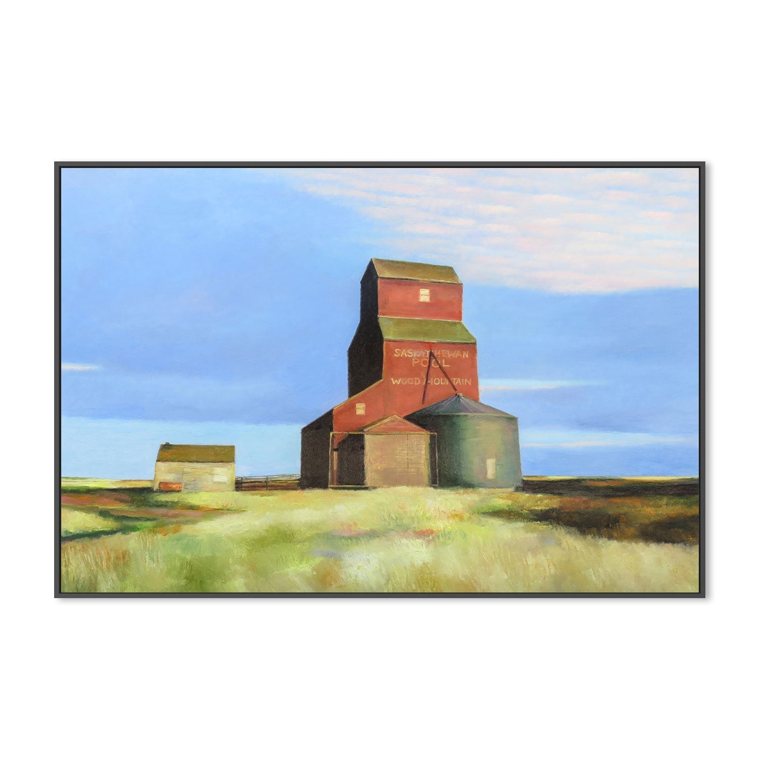 wall-art-print-canvas-poster-framed-Grain Elevator In The Evening Sun , By Ieva Baklane-GIOIA-WALL-ART