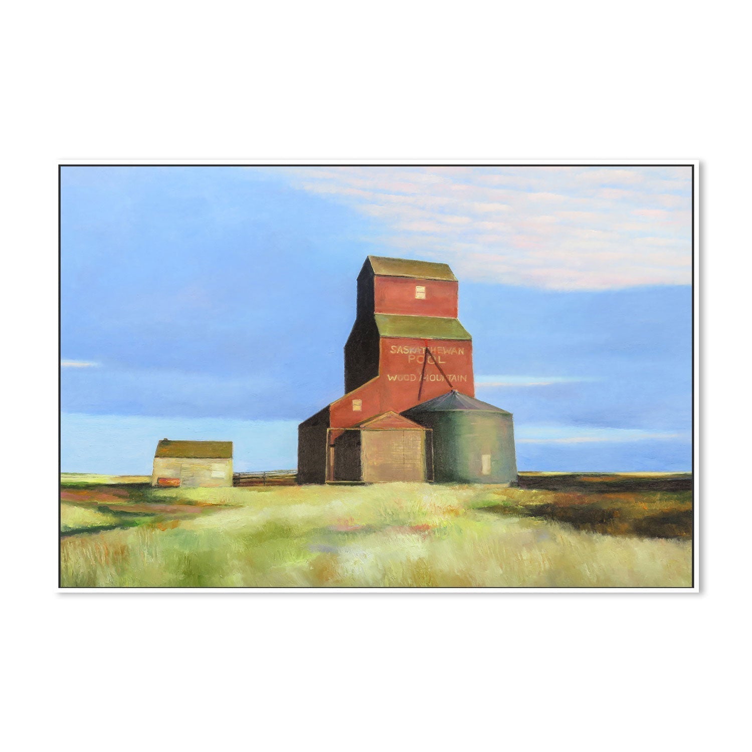 wall-art-print-canvas-poster-framed-Grain Elevator In The Evening Sun , By Ieva Baklane-GIOIA-WALL-ART