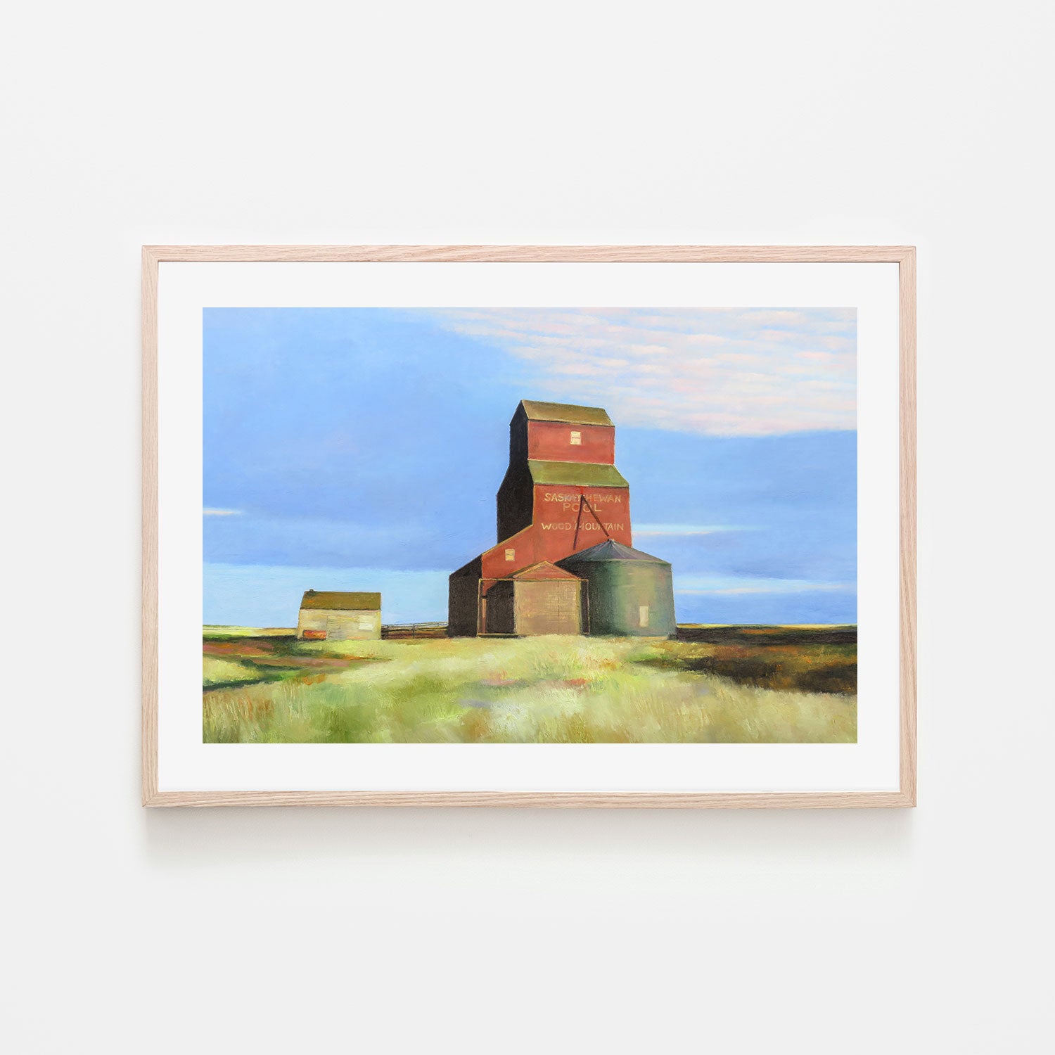 wall-art-print-canvas-poster-framed-Grain Elevator In The Evening Sun , By Ieva Baklane-GIOIA-WALL-ART