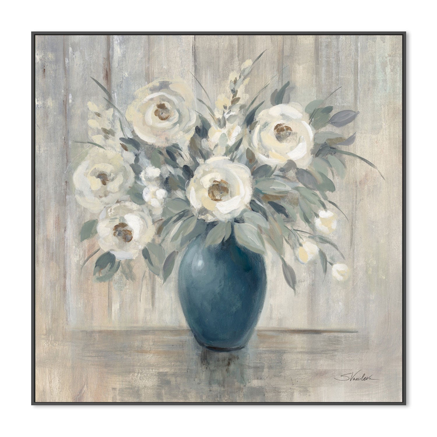 wall-art-print-canvas-poster-framed-Gray Barn Floral-by-Silvia Vassileva-Gioia Wall Art