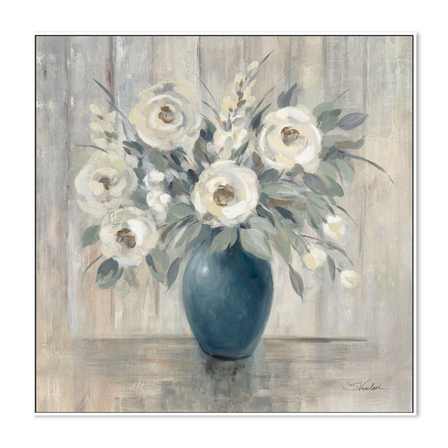 wall-art-print-canvas-poster-framed-Gray Barn Floral-by-Silvia Vassileva-Gioia Wall Art