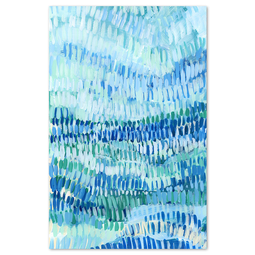 wall-art-print-canvas-poster-framed-Green And Blue Dash-by-Emily Wood-Gioia Wall Art