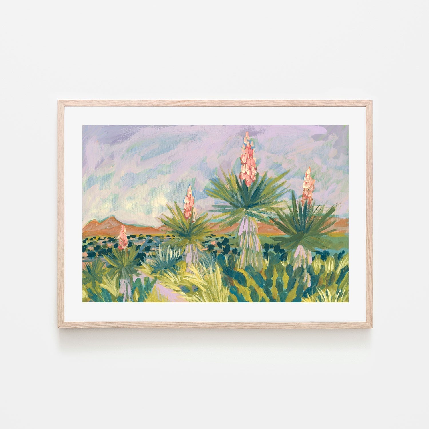 wall-art-print-canvas-poster-framed-Green and Pink Cactus , By Eleanor Baker-6