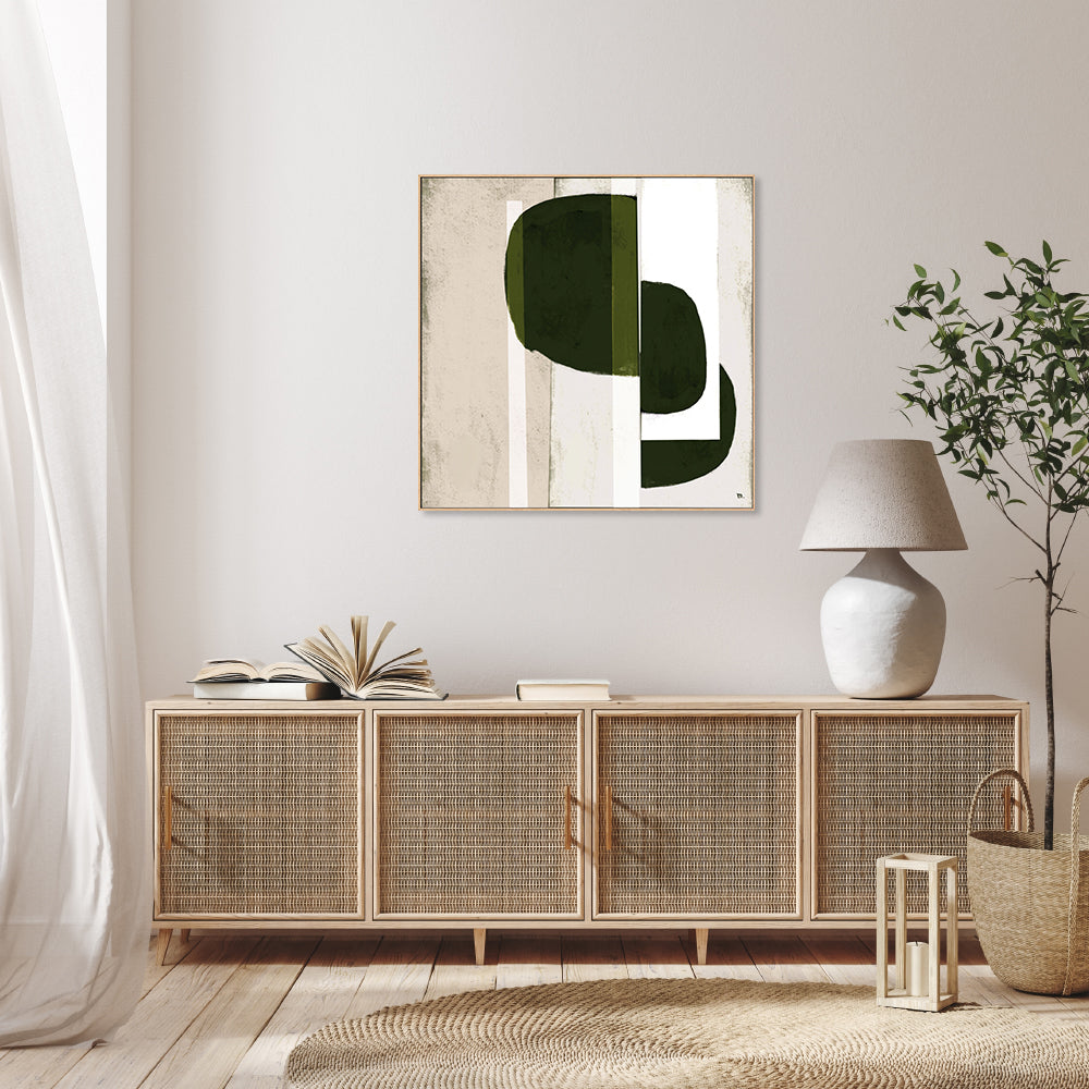 wall-art-print-canvas-poster-framed-Green Collage, Style A , By Marco Marella-7