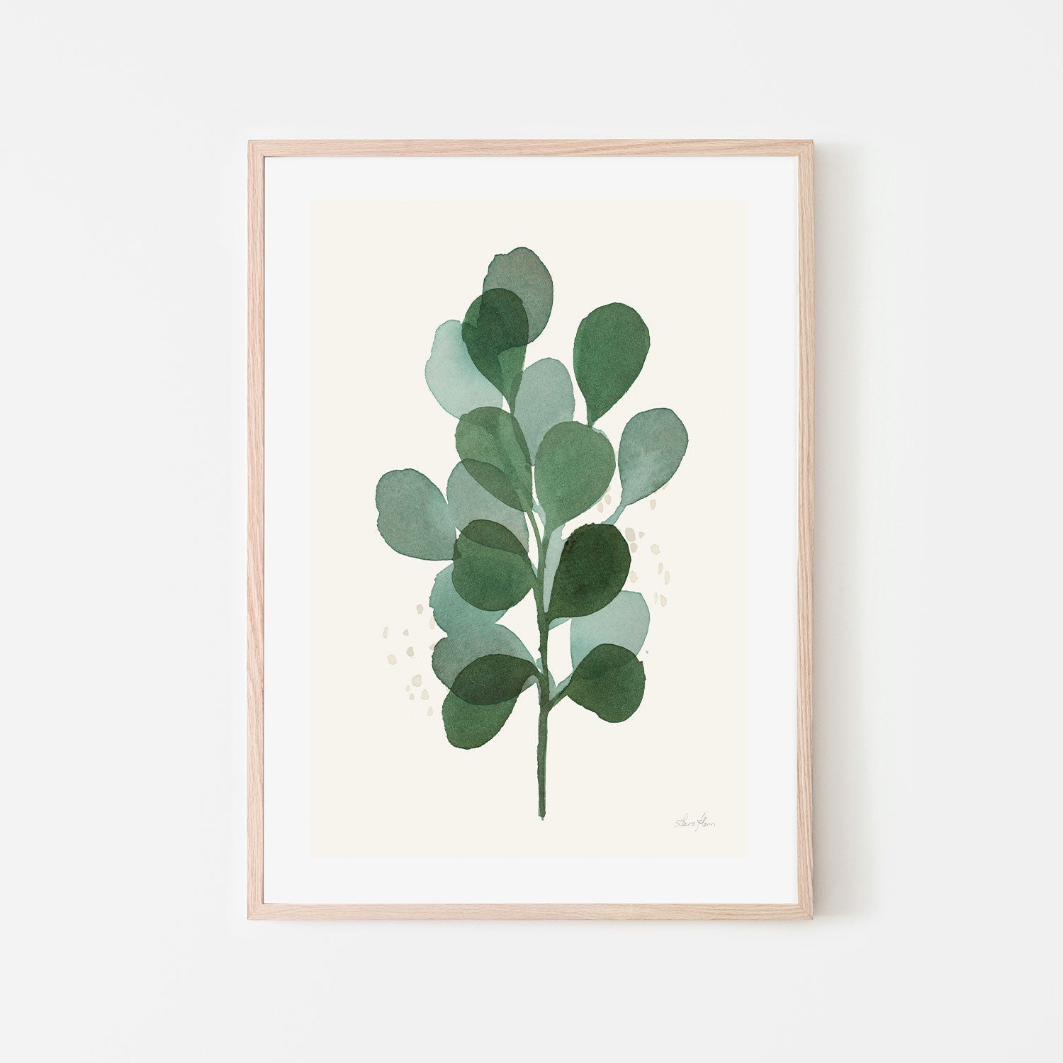 wall-art-print-canvas-poster-framed-Green Leaves, Style A , By Laura Horn-GIOIA-WALL-ART