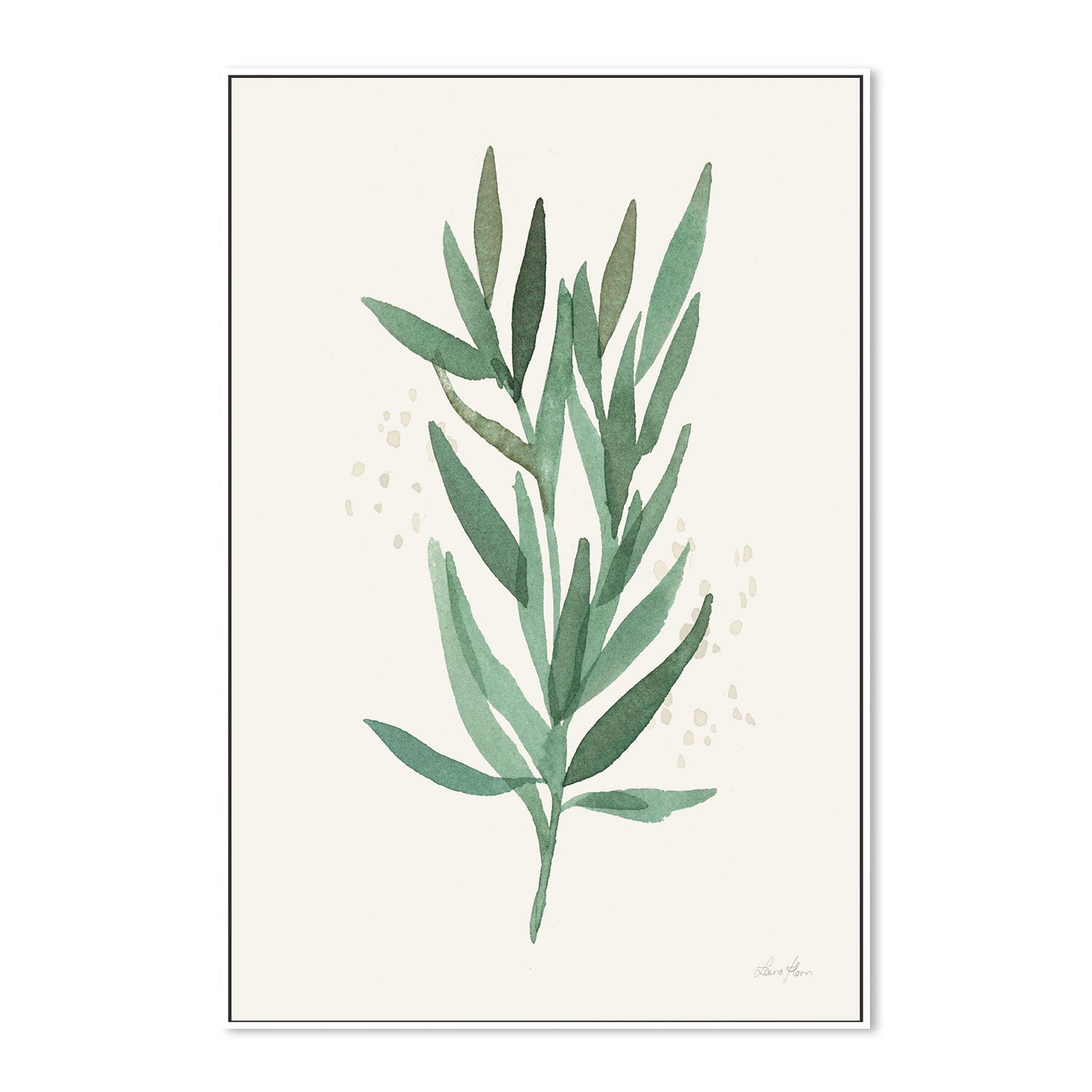 wall-art-print-canvas-poster-framed-Green Leaves, Style B , By Laura Horn-GIOIA-WALL-ART