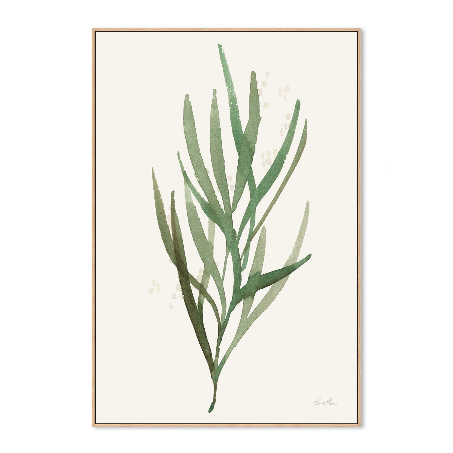 wall-art-print-canvas-poster-framed-Green Leaves, Style C , By Laura Horn-GIOIA-WALL-ART