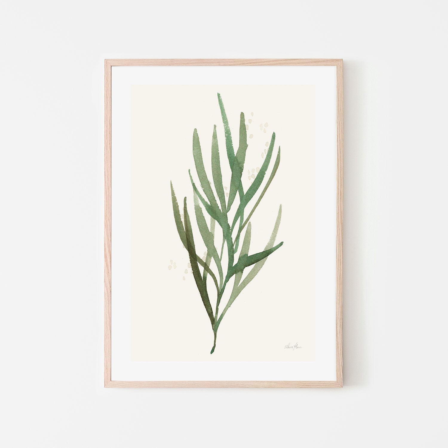 wall-art-print-canvas-poster-framed-Green Leaves, Style C , By Laura Horn-GIOIA-WALL-ART