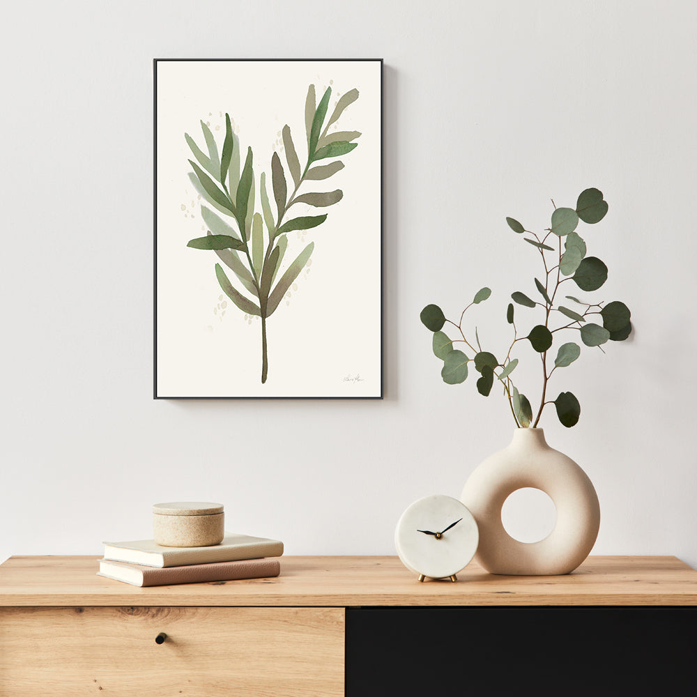 wall-art-print-canvas-poster-framed-Green Leaves, Style D , By Laura Horn-GIOIA-WALL-ART