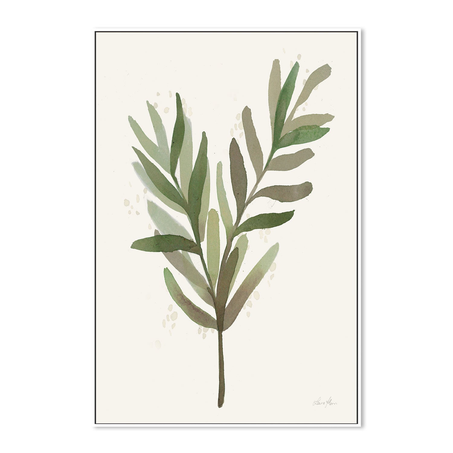 wall-art-print-canvas-poster-framed-Green Leaves, Style D , By Laura Horn-GIOIA-WALL-ART