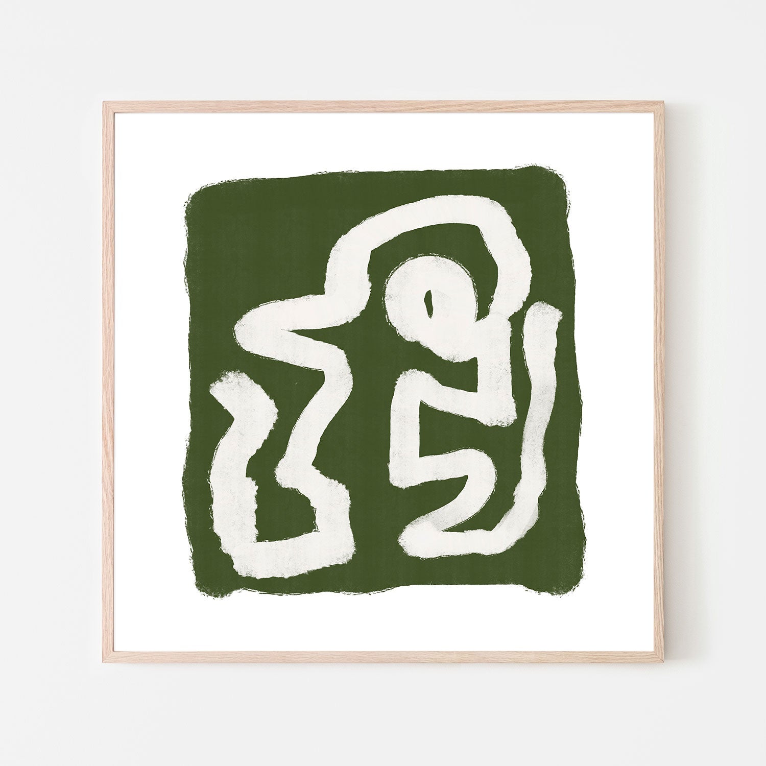 wall-art-print-canvas-poster-framed-Green Scribble, Style D-by-Sharyn Bursic-Gioia Wall Art