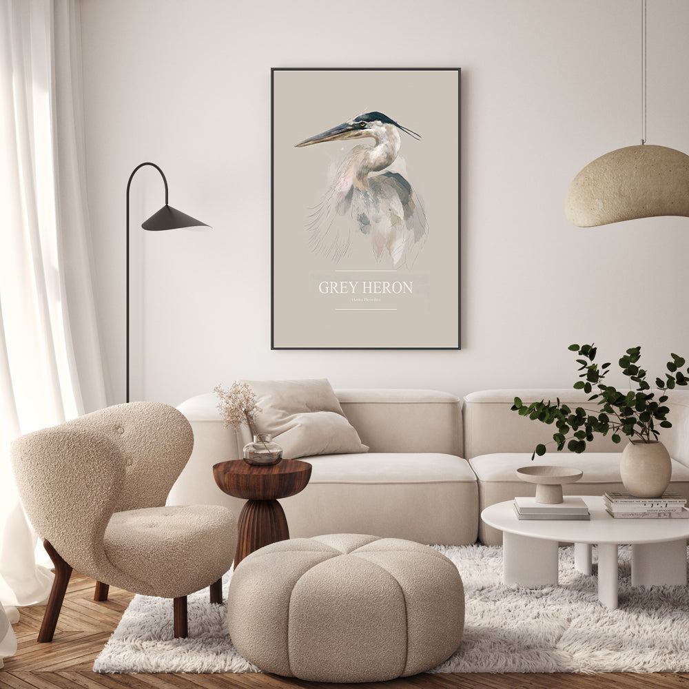 wall-art-print-canvas-poster-framed-Grey Heron , By Gabriella Roberg-7