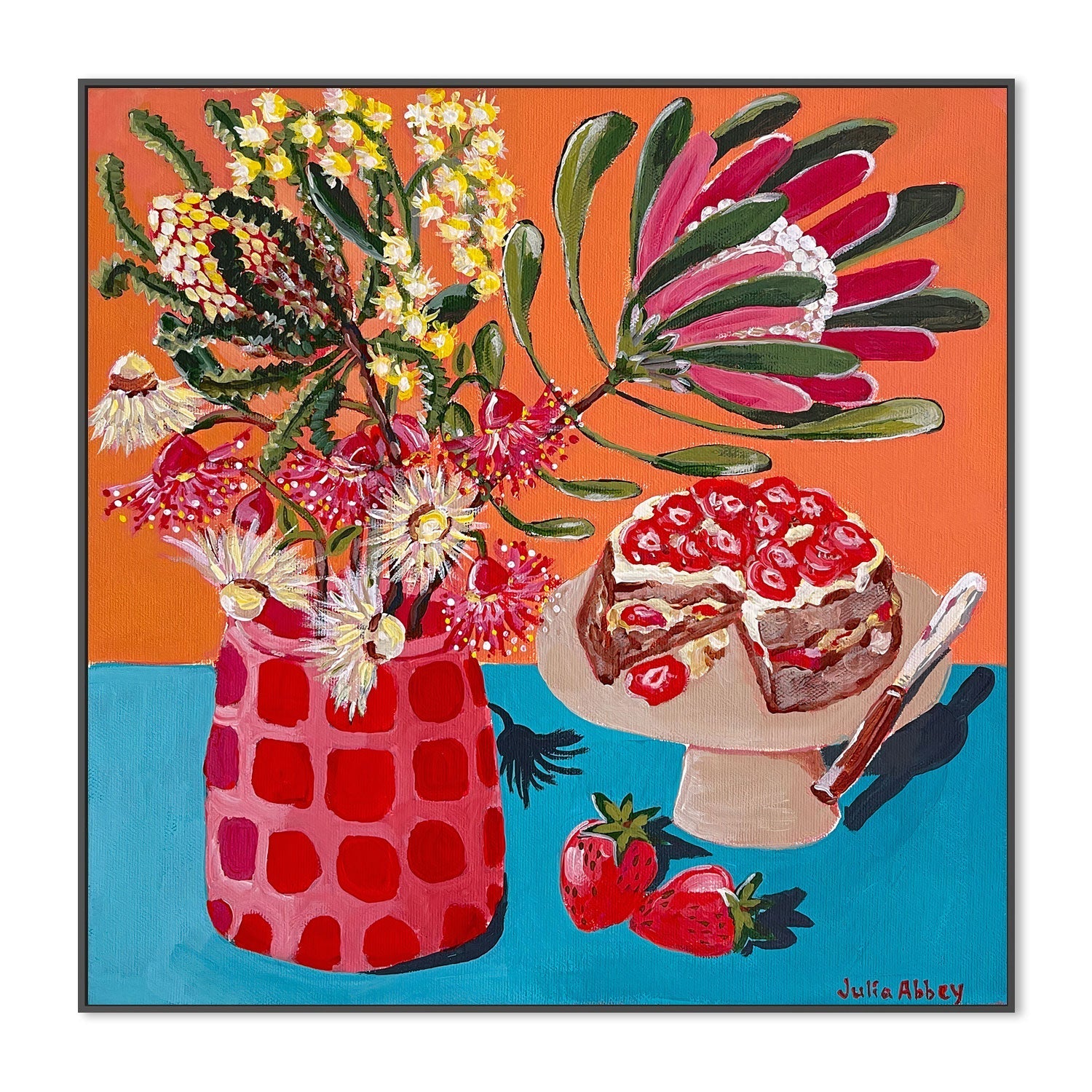 wall-art-print-canvas-poster-framed-Hazelnut And Strawberry Meringue , By Julia Abbey-3