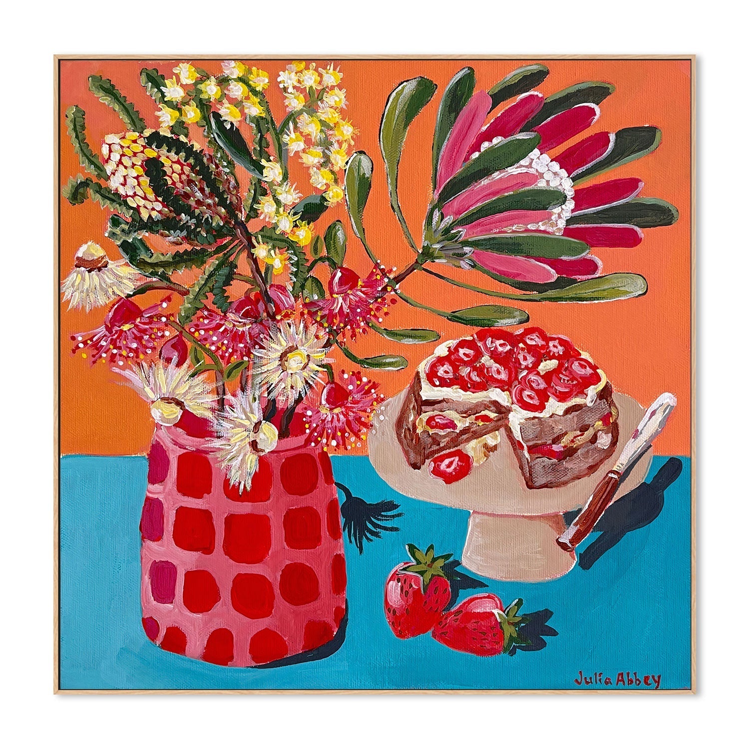 wall-art-print-canvas-poster-framed-Hazelnut And Strawberry Meringue , By Julia Abbey-4