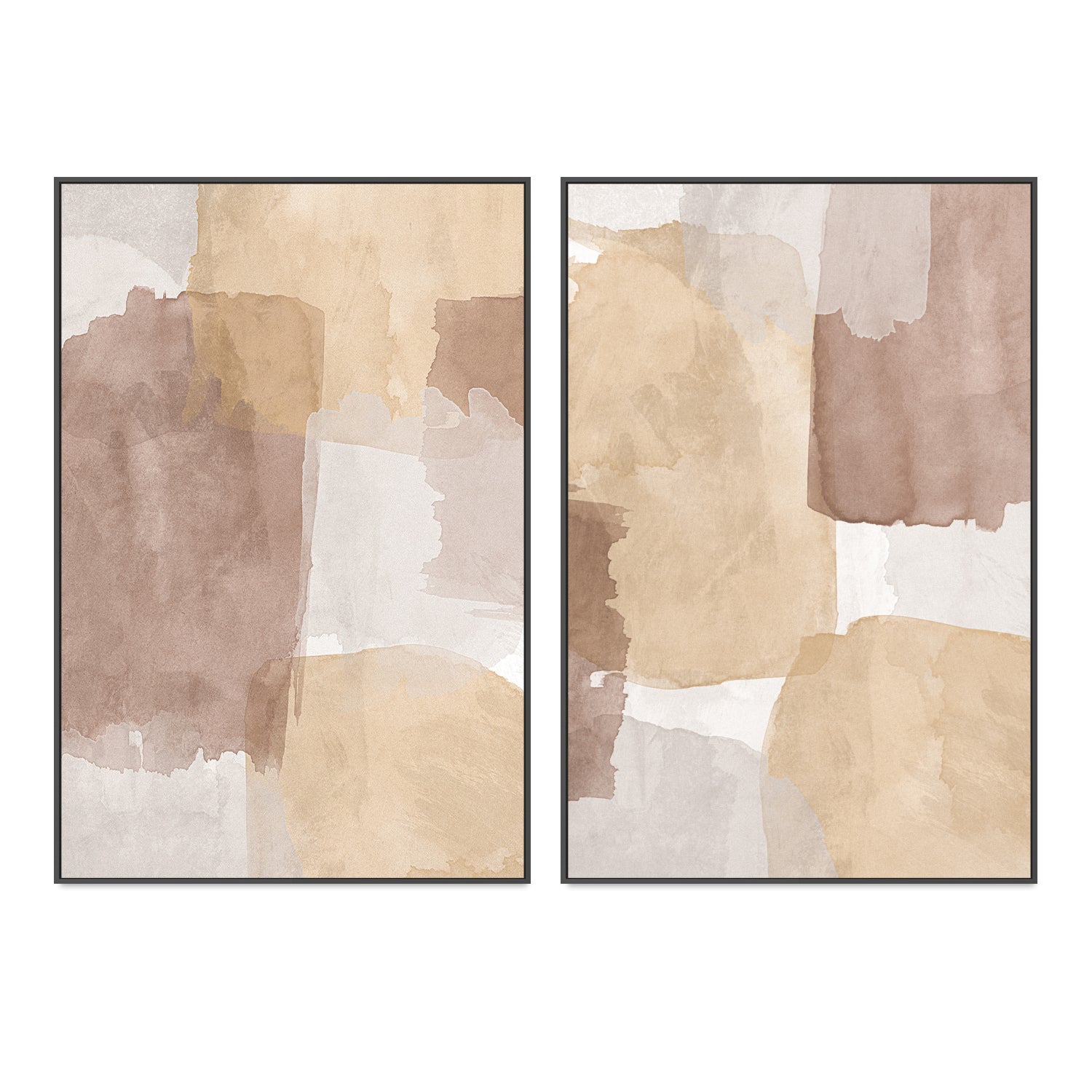 wall-art-print-canvas-poster-framed-Hazelnut Hues, Style A & B, Set Of 2 , By Caroline Cerrato-3