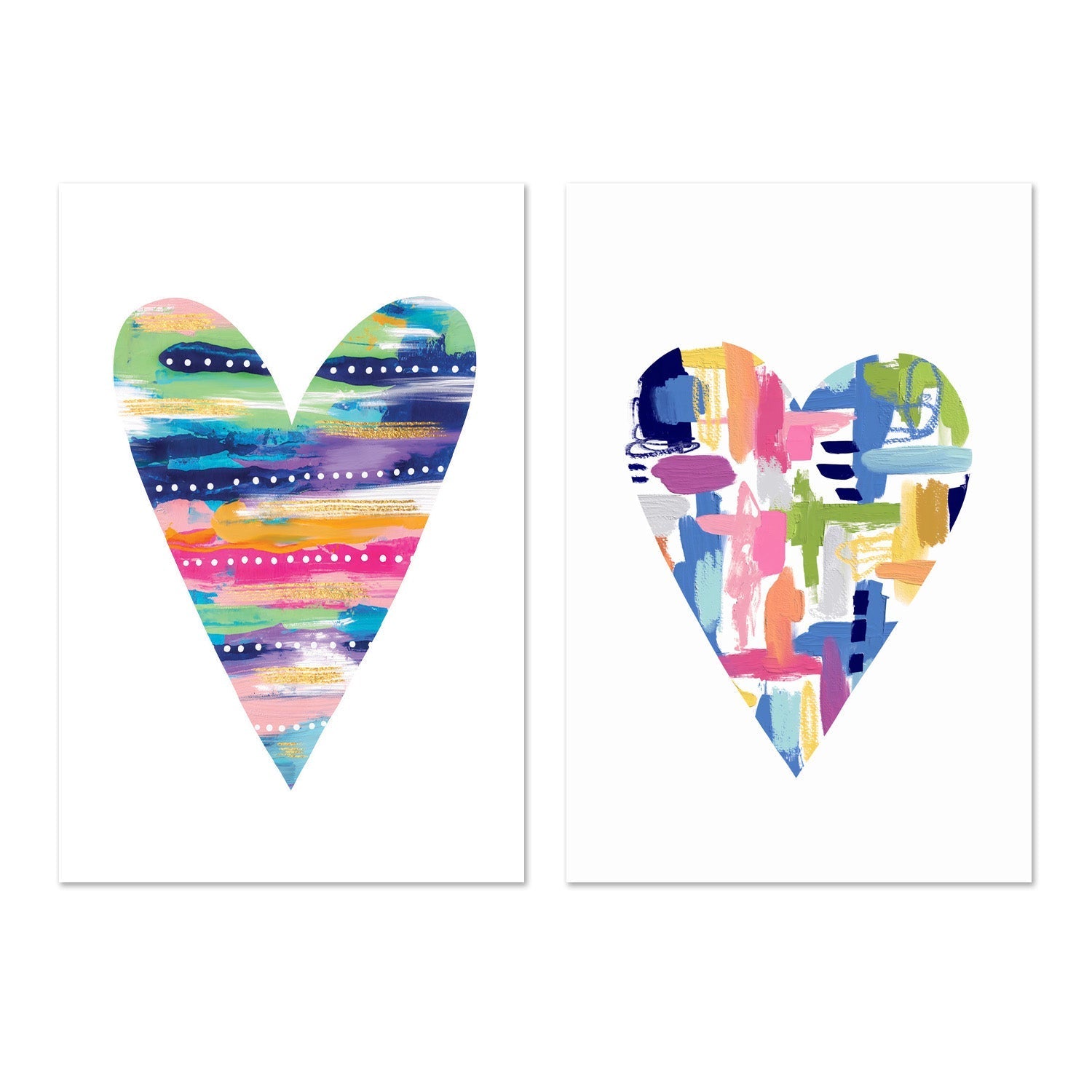 wall-art-print-canvas-poster-framed-Heart, Style B & C, Set of 2 , By Lisa Nohren-1