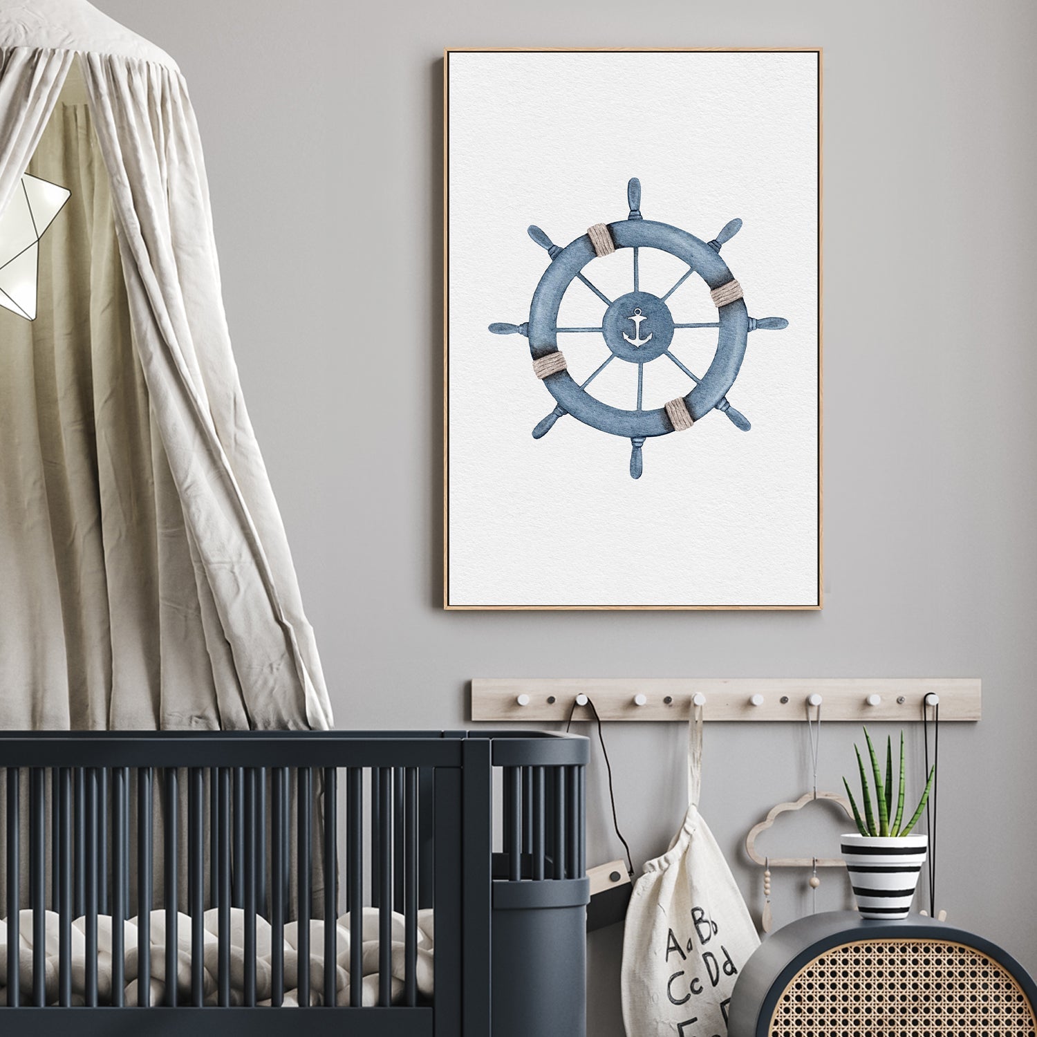 wall-art-print-canvas-poster-framed-Helm Wheel , By Leah Straatsma-2