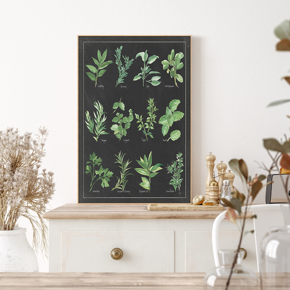 wall-art-print-canvas-poster-framed-Herb Chart , By Chris Paschke-GIOIA-WALL-ART