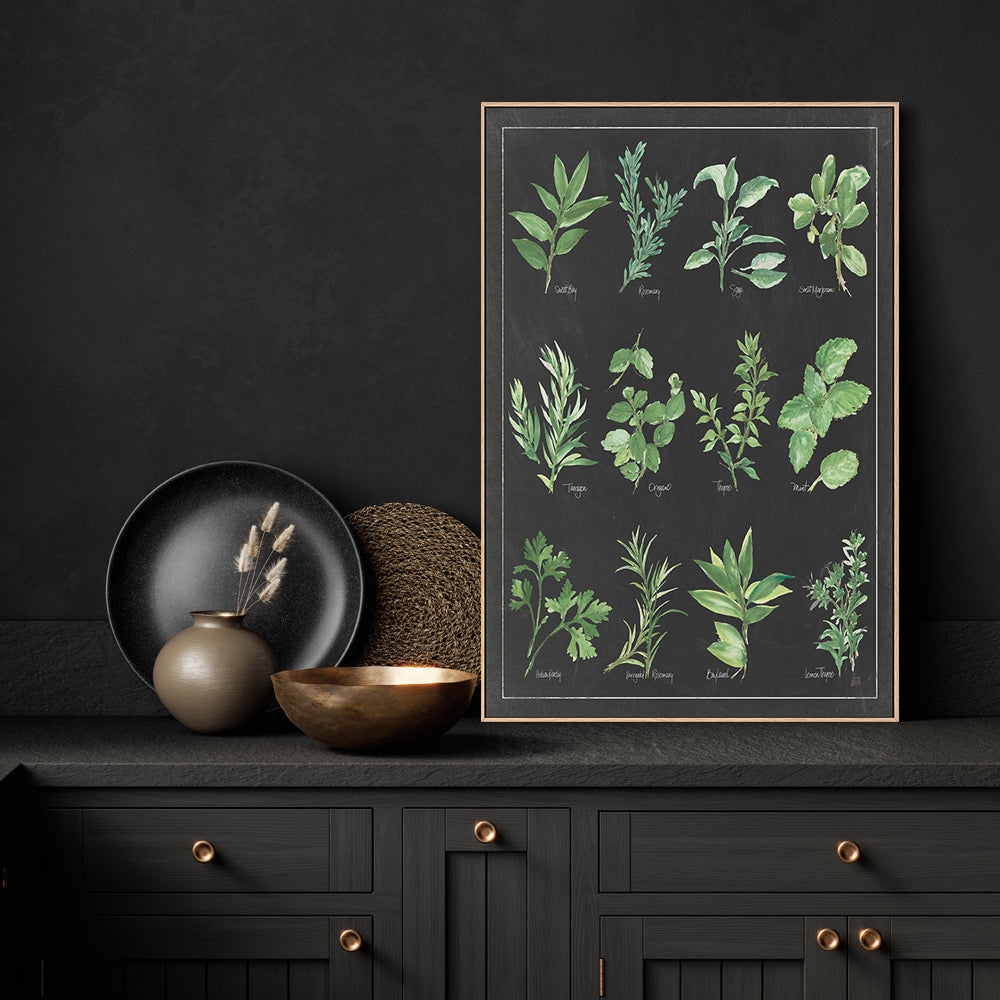 wall-art-print-canvas-poster-framed-Herb Chart , By Chris Paschke-GIOIA-WALL-ART