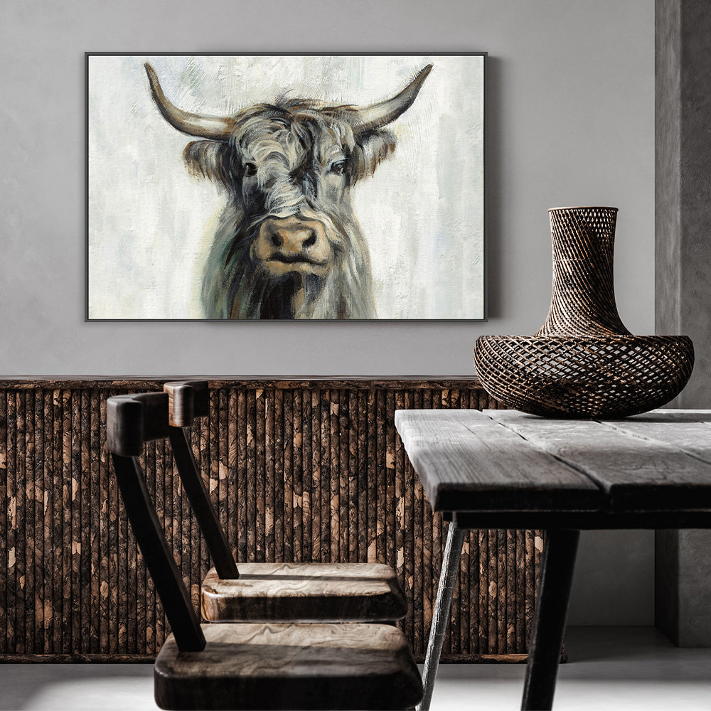 wall-art-print-canvas-poster-framed-Highland Cow, Style A-by-Silvia Vassileva-Gioia Wall Art