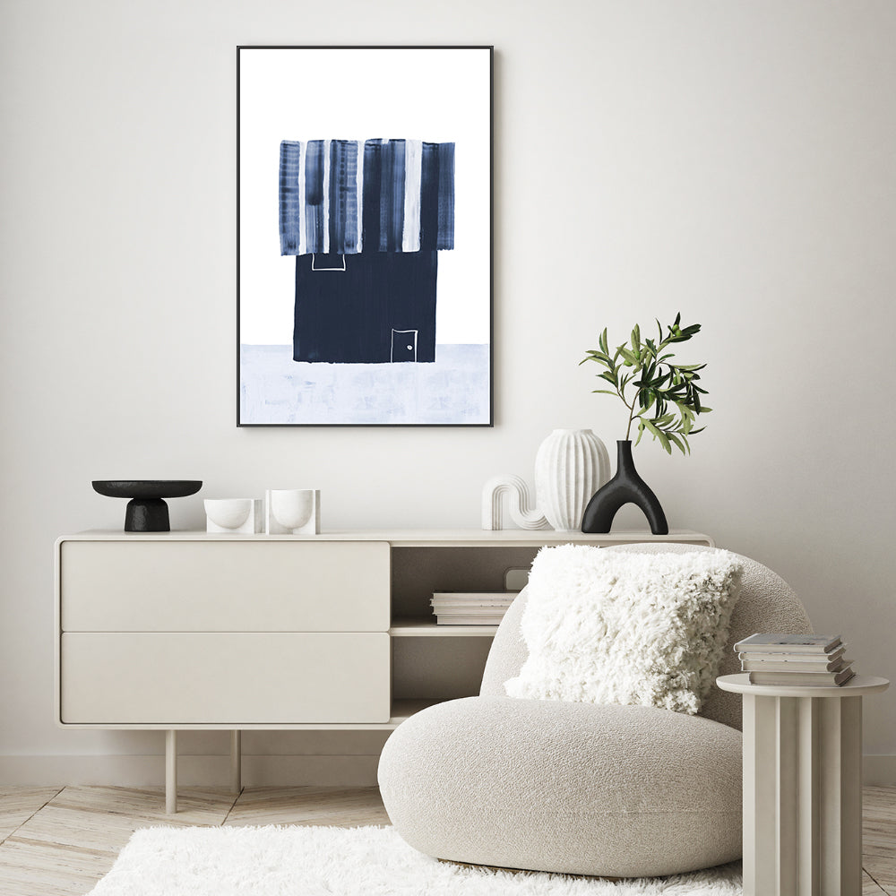 wall-art-print-canvas-poster-framed-Home Blue Grey , By Danushka Abeygoda-GIOIA-WALL-ART