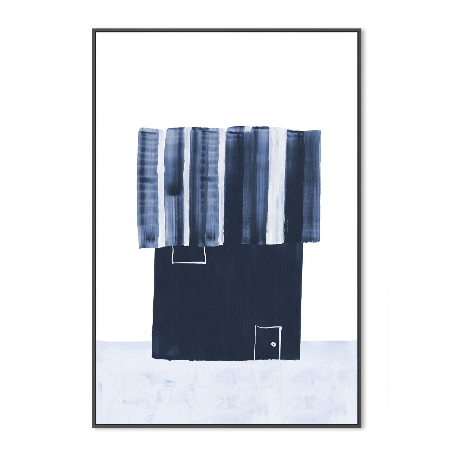 wall-art-print-canvas-poster-framed-Home Blue Grey , By Danushka Abeygoda-GIOIA-WALL-ART