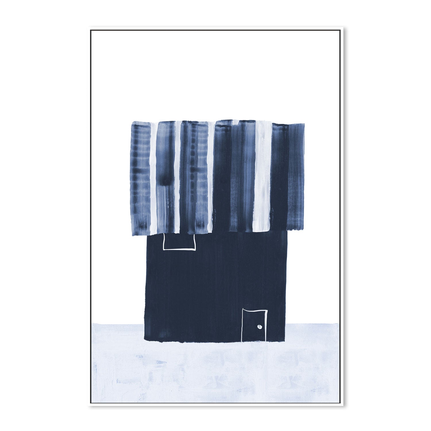 wall-art-print-canvas-poster-framed-Home Blue Grey , By Danushka Abeygoda-GIOIA-WALL-ART