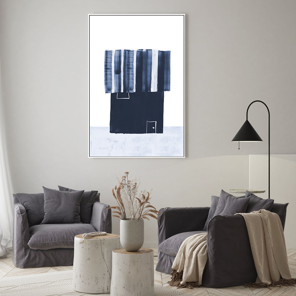 wall-art-print-canvas-poster-framed-Home Blue Grey , By Danushka Abeygoda-GIOIA-WALL-ART