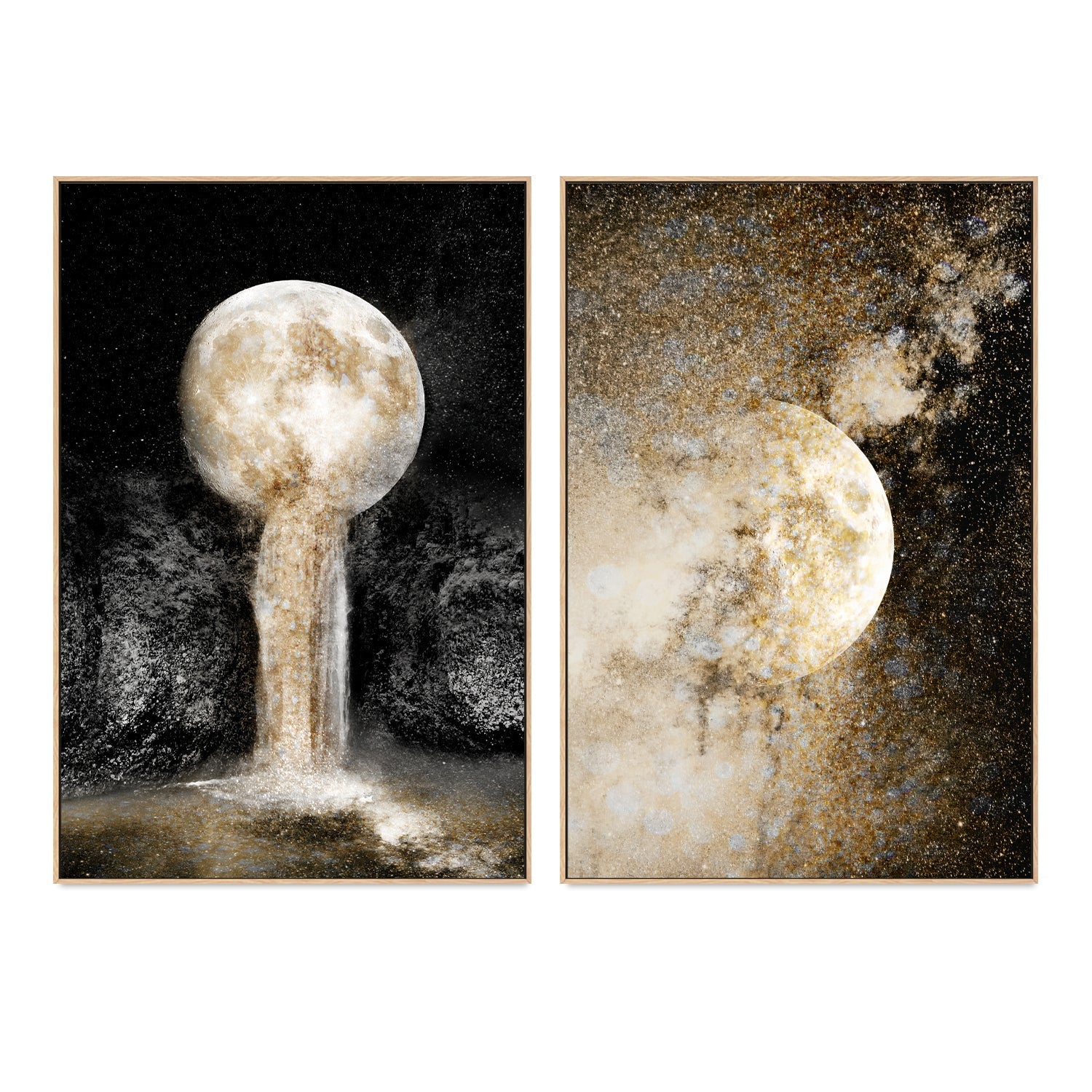 wall-art-print-canvas-poster-framed-Honey Moon, Set of 2 , By Hope Bainbridge-4