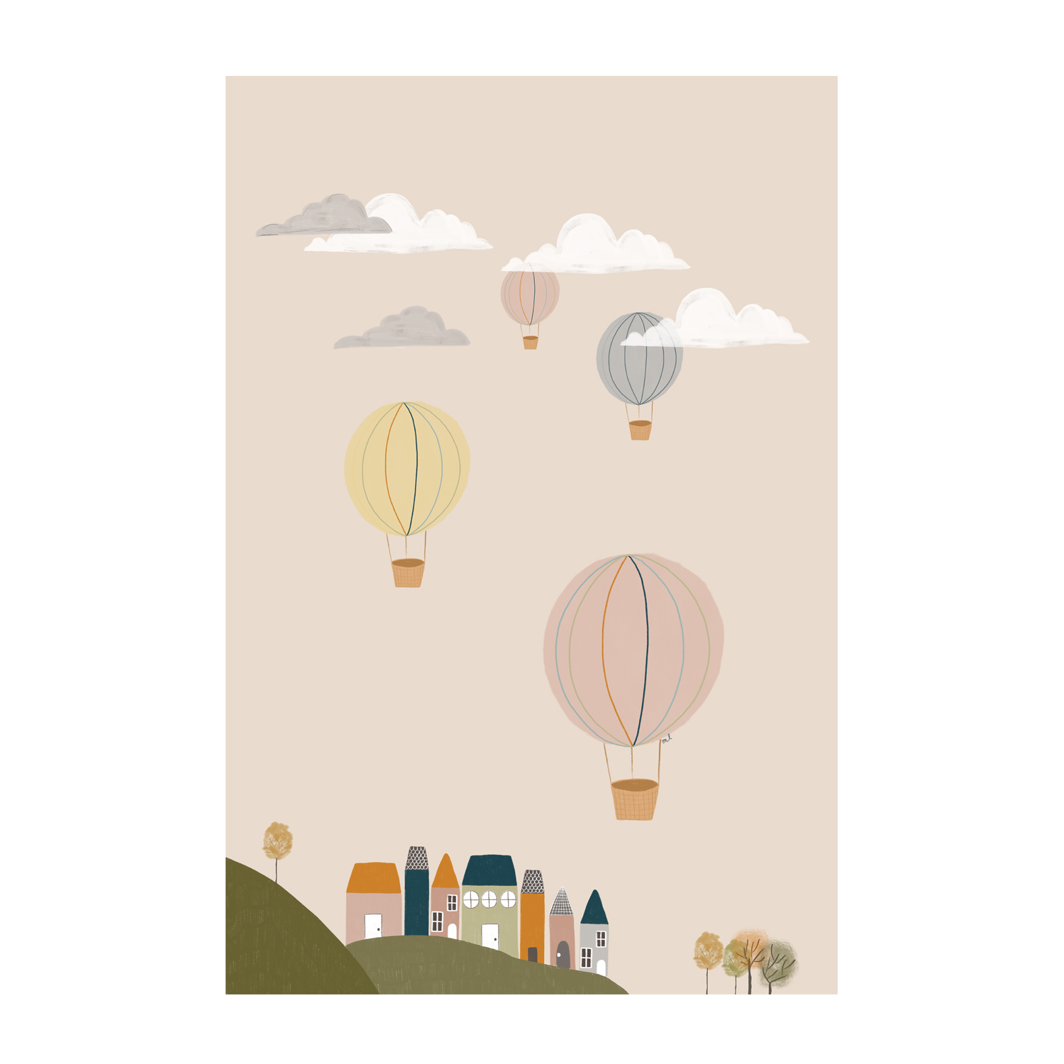 wall-art-print-canvas-poster-framed-Hot Air Balloons , By Menina Lisboa-1