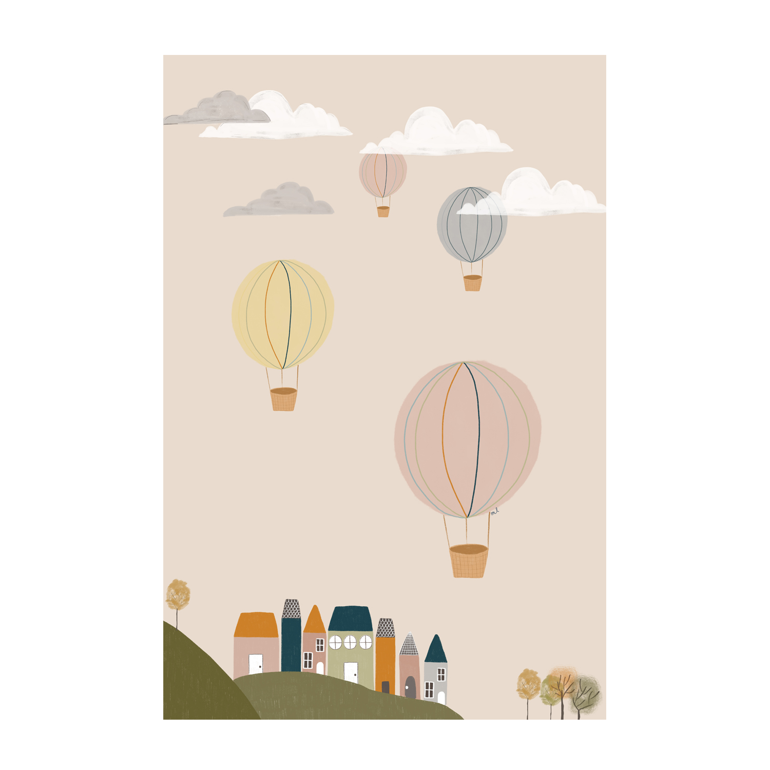 wall-art-print-canvas-poster-framed-Hot Air Balloons , By Menina Lisboa-1