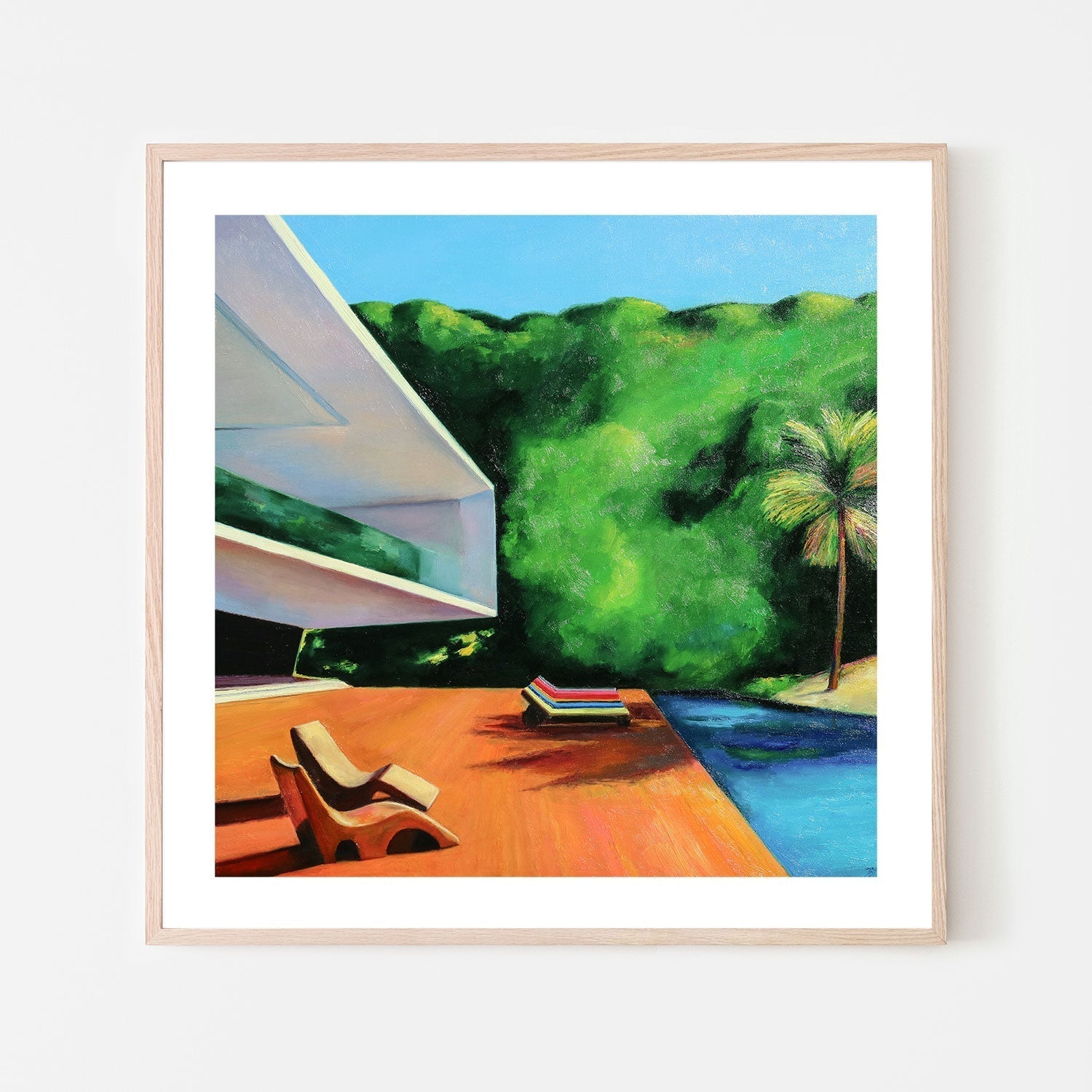 wall-art-print-canvas-poster-framed-House By The Beach , By Ieva Baklane-GIOIA-WALL-ART