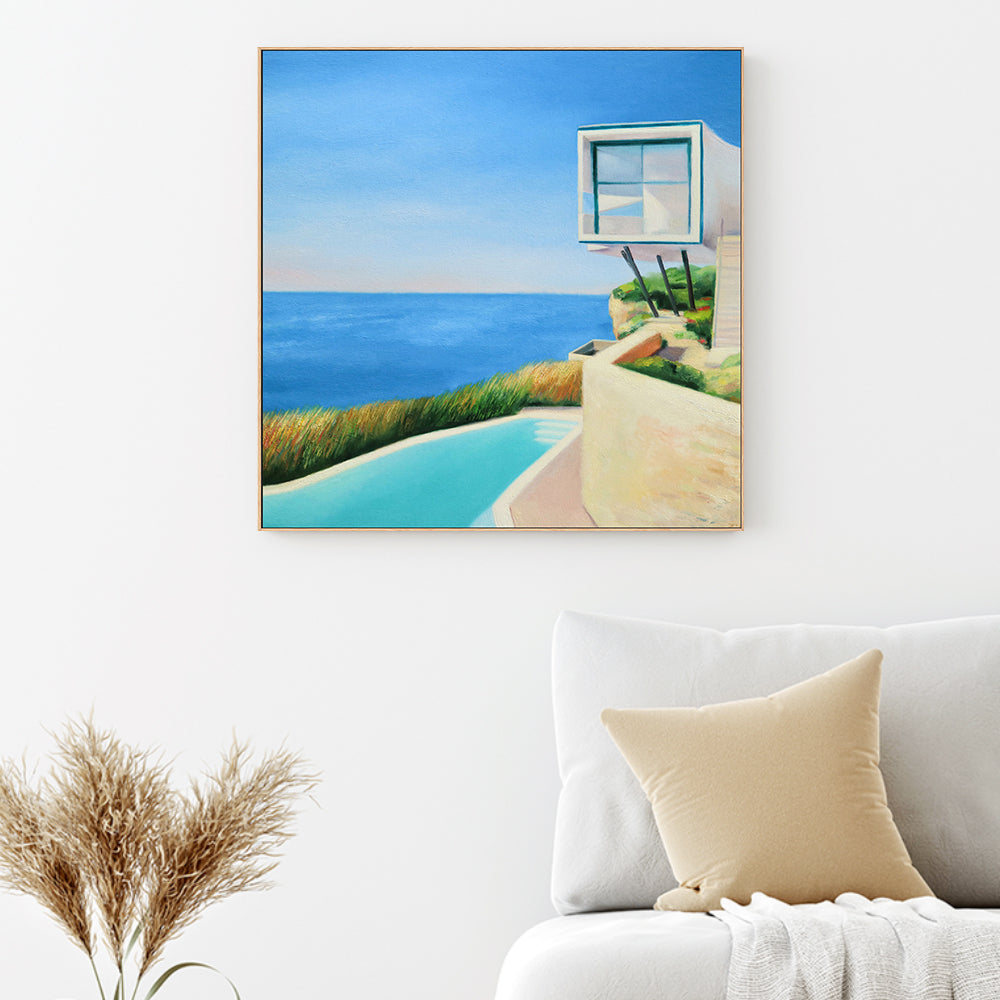 wall-art-print-canvas-poster-framed-House On The Coast , By Ieva Baklane-2