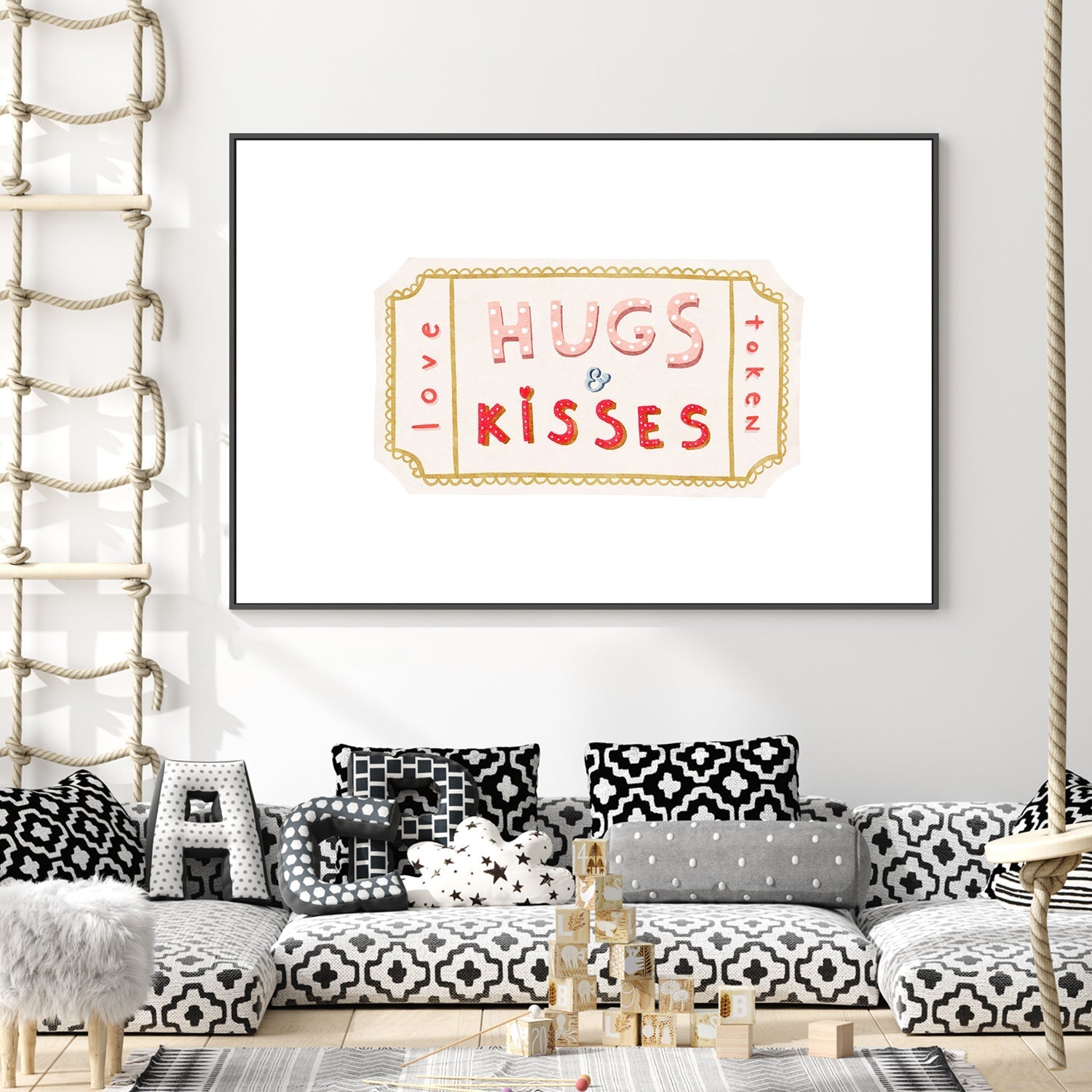 wall-art-print-canvas-poster-framed-Hugs N Kisses , By Leah Straatsma-2