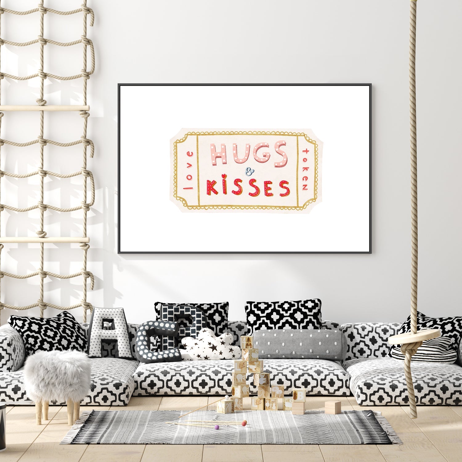 wall-art-print-canvas-poster-framed-Hugs N Kisses , By Leah Straatsma-7