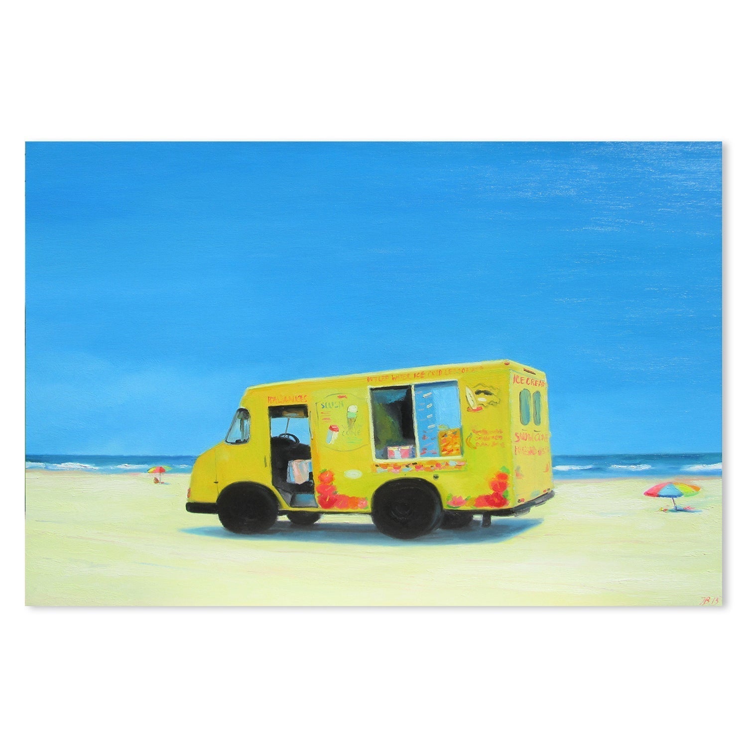 wall-art-print-canvas-poster-framed-Icecream Truck-by-Ieva Baklane-Gioia Wall Art