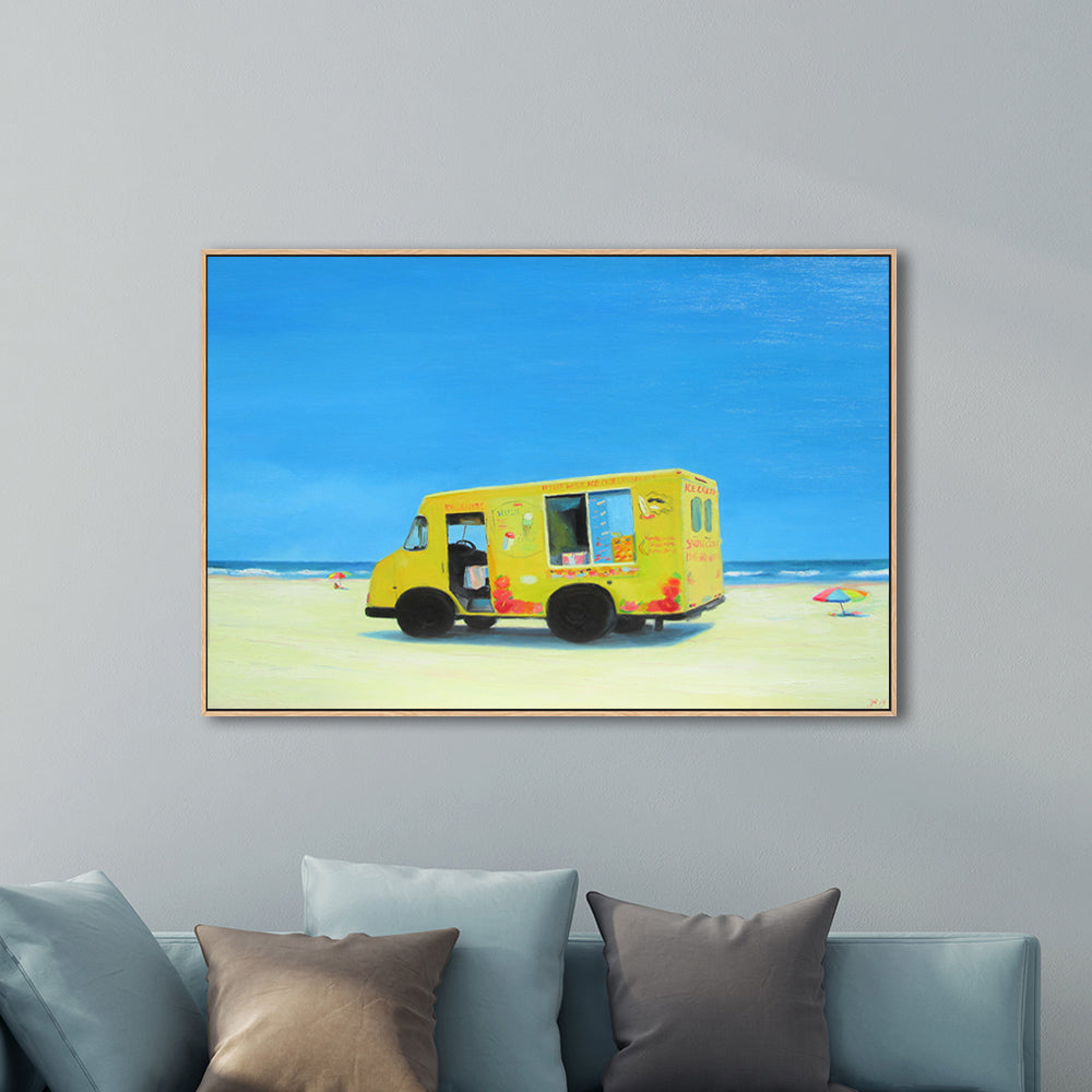 wall-art-print-canvas-poster-framed-Icecream Truck-by-Ieva Baklane-Gioia Wall Art