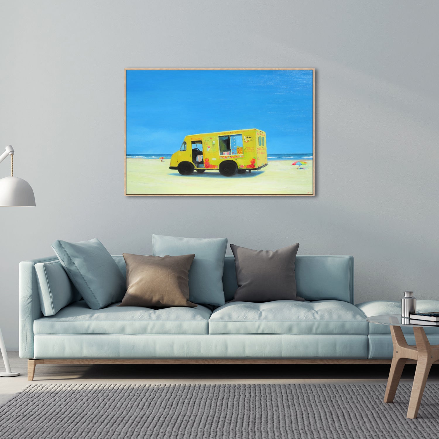 wall-art-print-canvas-poster-framed-Icecream Truck-by-Ieva Baklane-Gioia Wall Art